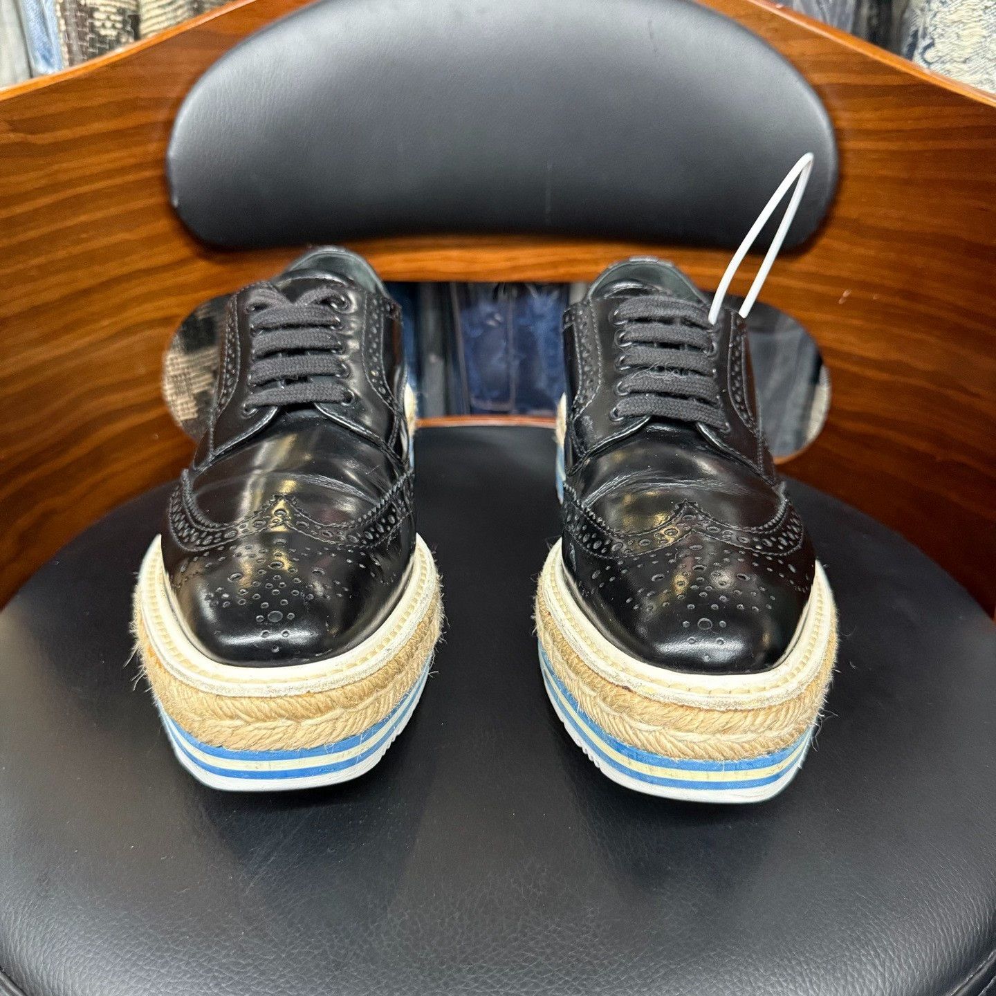 Prada Prada Retro Blue Lowtop Sneakers 37 Women Size US 6.5 / IT 36.5 - 2 Thumbnail