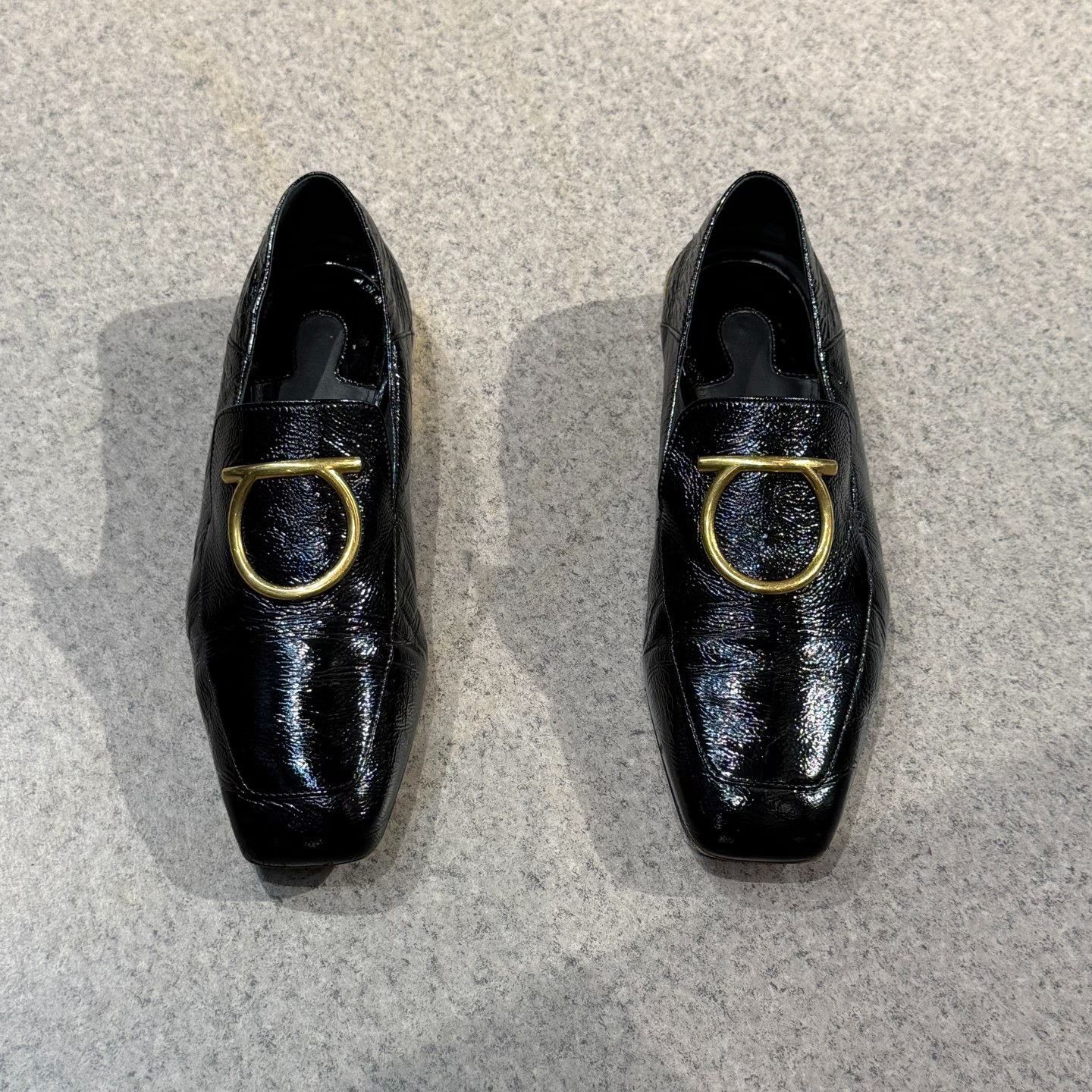 Salvatore Ferragamo Salvatore Ferragamo Patent Black Lowtop Sneakers 35 Men Size US 5 / EU 37 - 5 Thumbnail
