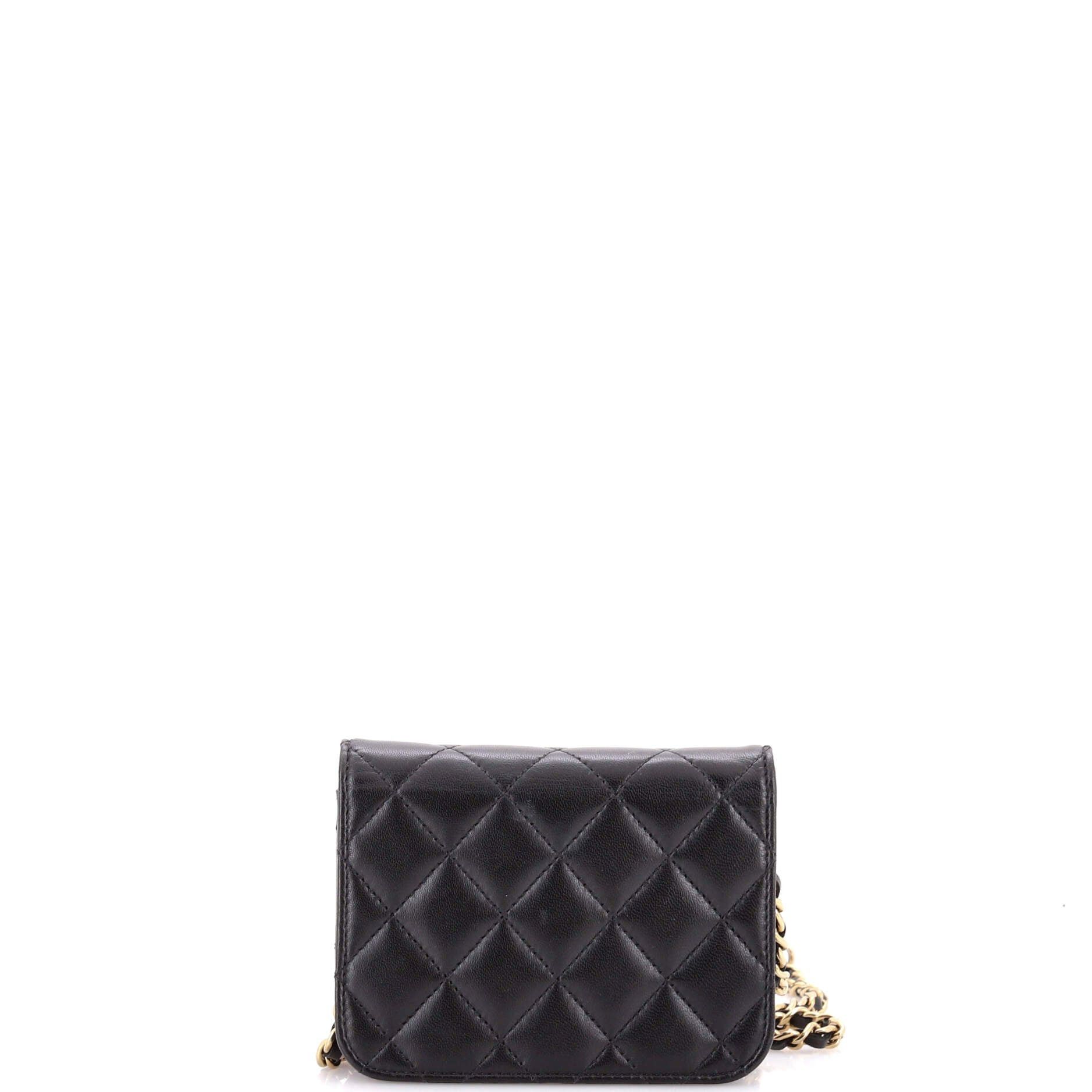 Chanel Bow Strap Card Holder on Chain Size ONE SIZE - 4 Thumbnail