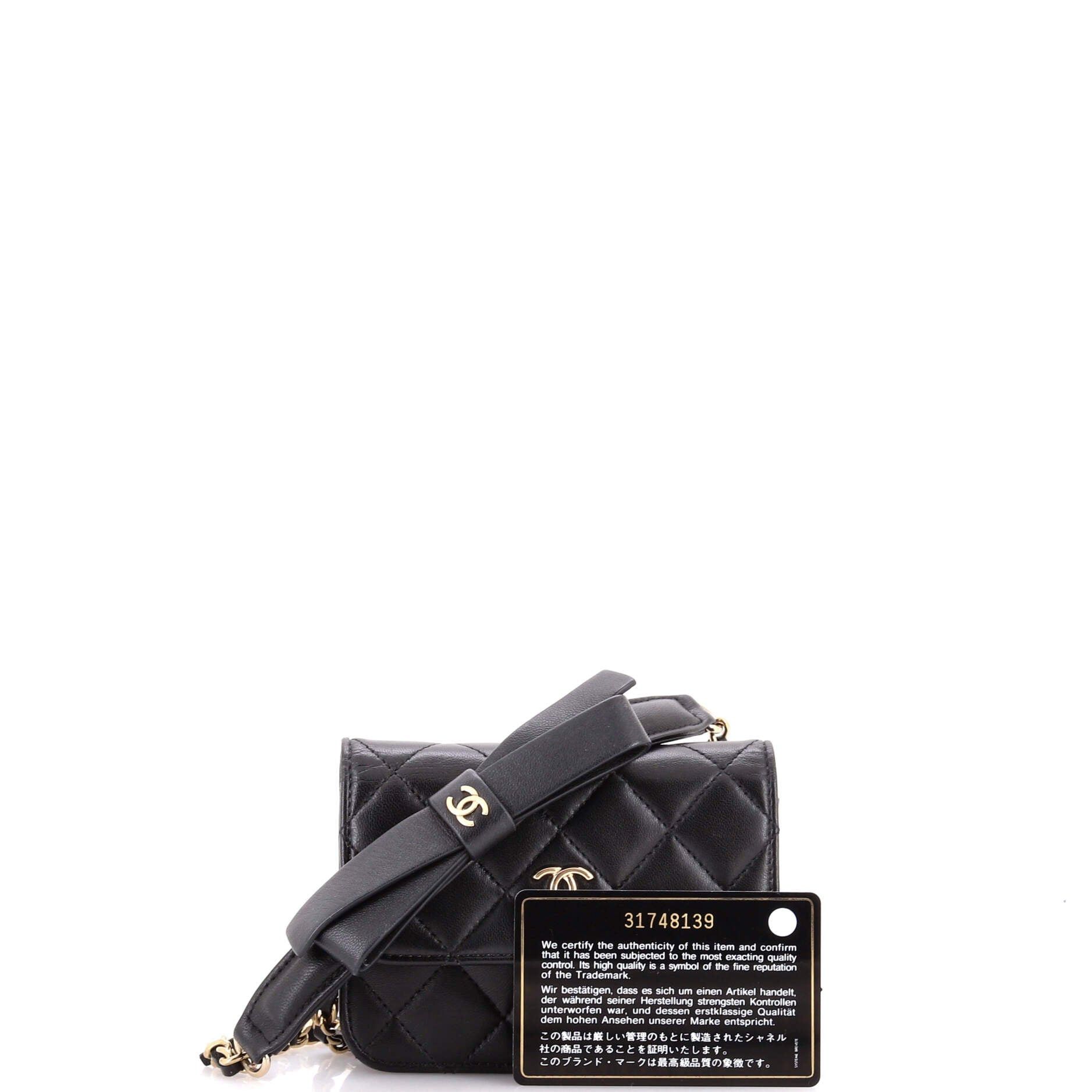 Chanel Bow Strap Card Holder on Chain Size ONE SIZE - 2 Thumbnail