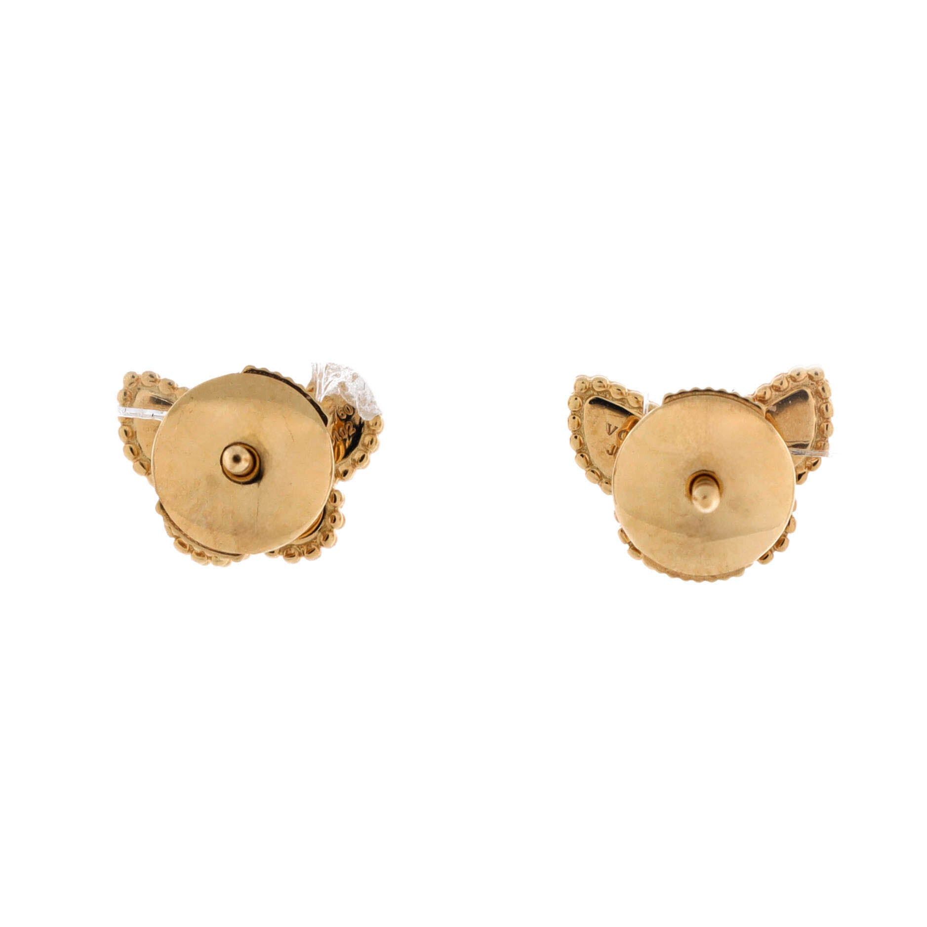 Van Cleef & Arpels Sweet Alhambra Butterfly Stud Earrings Size ONE SIZE - 3 Thumbnail