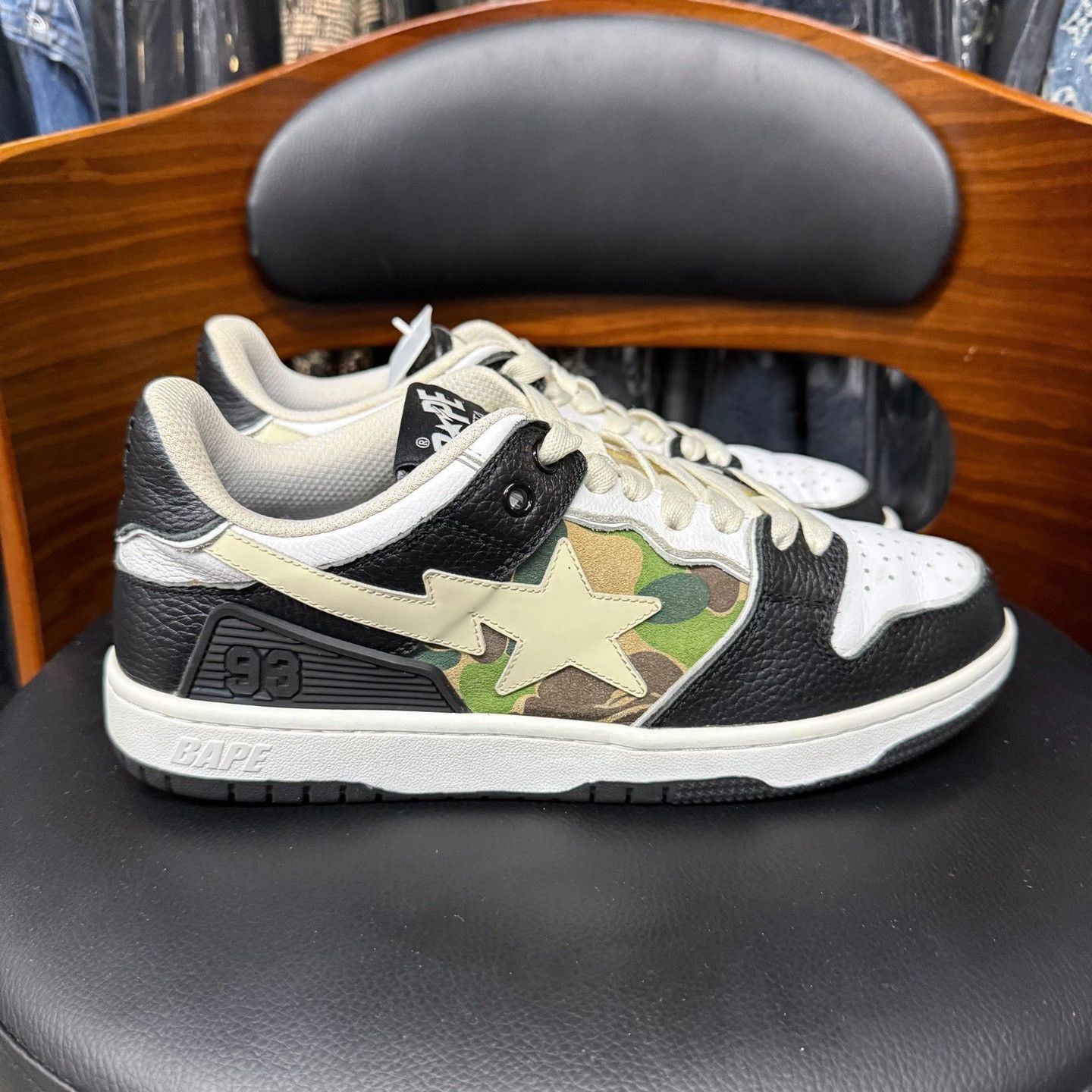 Bape Bape Camo Black Lowtop Sneakers 40 Men Size US 7.5 / EU 40-41 - 4 Thumbnail