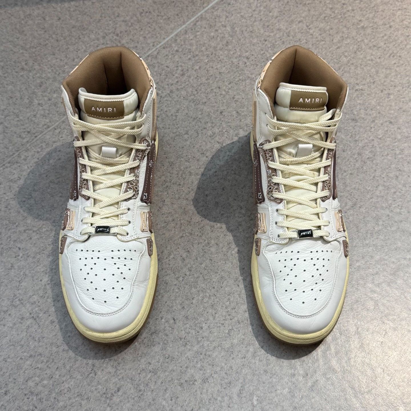 Amiri Amiri Paisley White Hitop Sneakers 45 Men Size US 11.5 / EU 44-45 - 5 Thumbnail