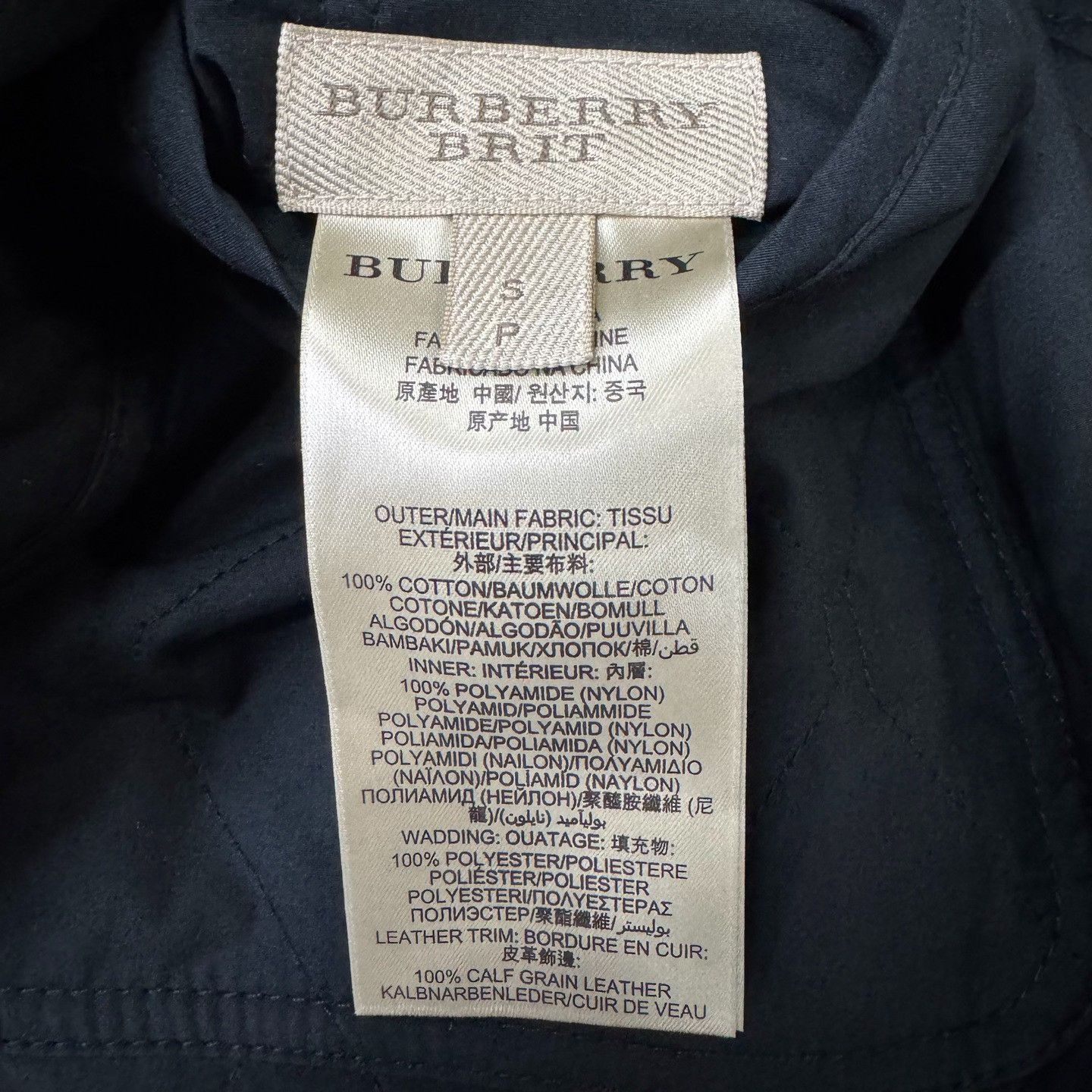 Burberry Burberry Cotton Blue Heavy Coat S Men Size US S / EU 44-46 / 1 - 5 Thumbnail