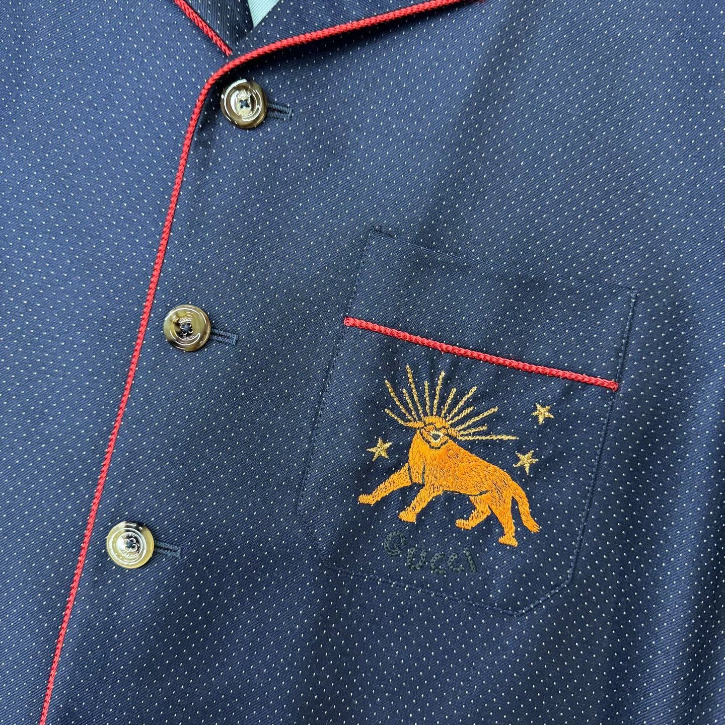 Gucci Gucci Embroidered Blue Light Jacket L Men Size US L / EU 52-54 / 3 - 2 Thumbnail