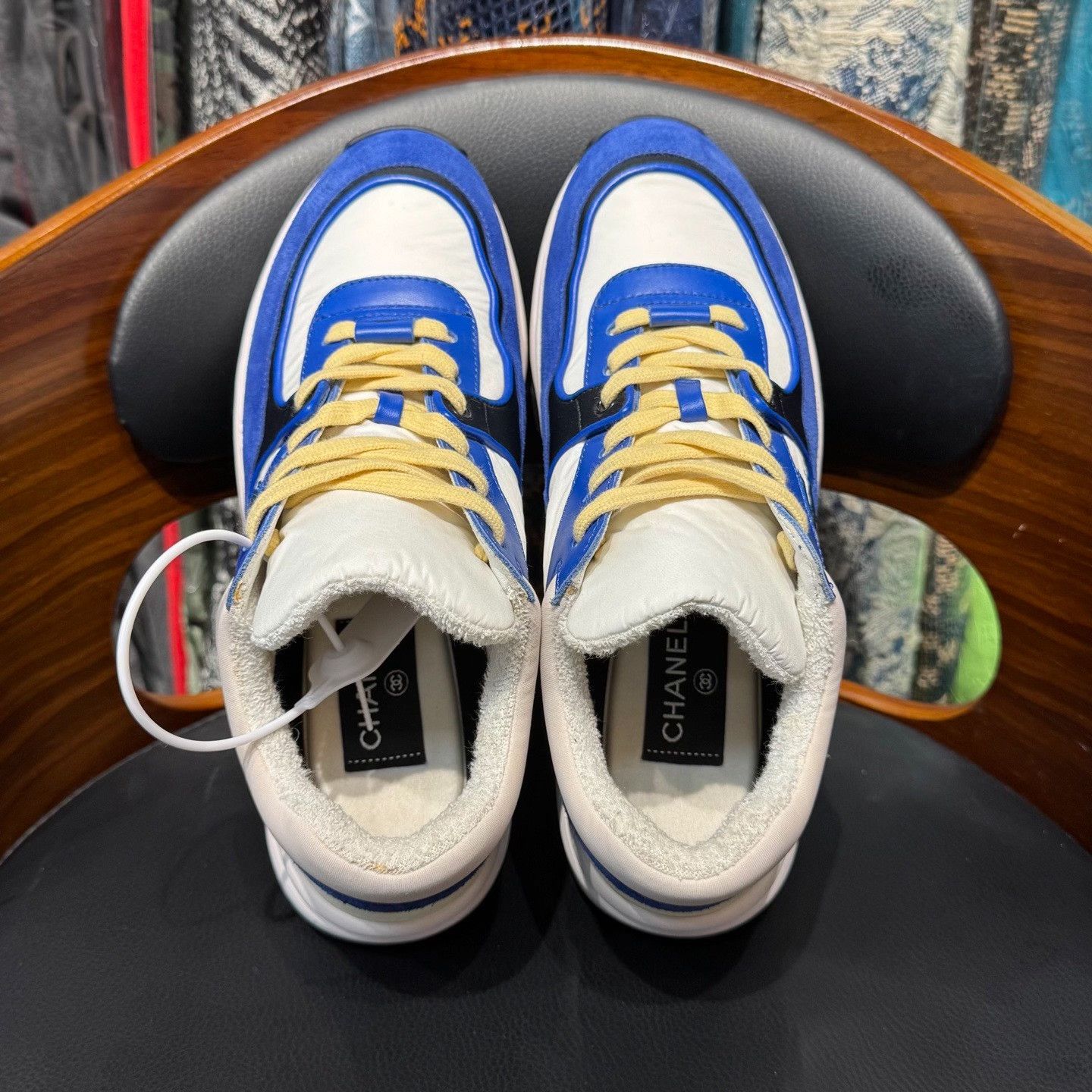 Chanel Chanel Blue Lowtop Sneakers 37 Women Size US 6.5 / IT 36.5 - 8 Thumbnail
