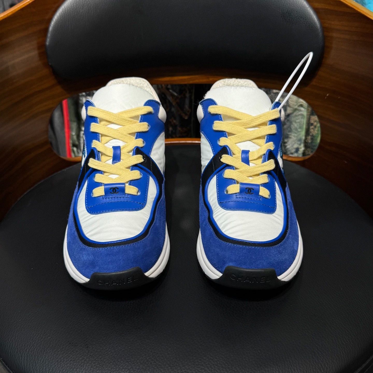 Chanel Chanel Blue Lowtop Sneakers 37 Women Size US 6.5 / IT 36.5 - 2 Thumbnail