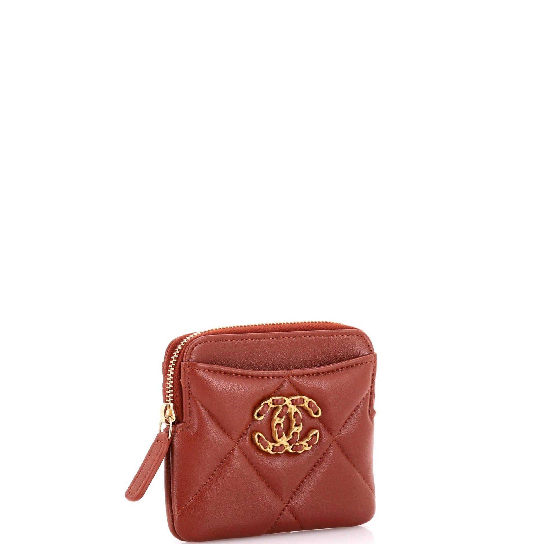 Chanel 19 Square Zip Around Card Holder Wallet Size ONE SIZE - 2 Thumbnail