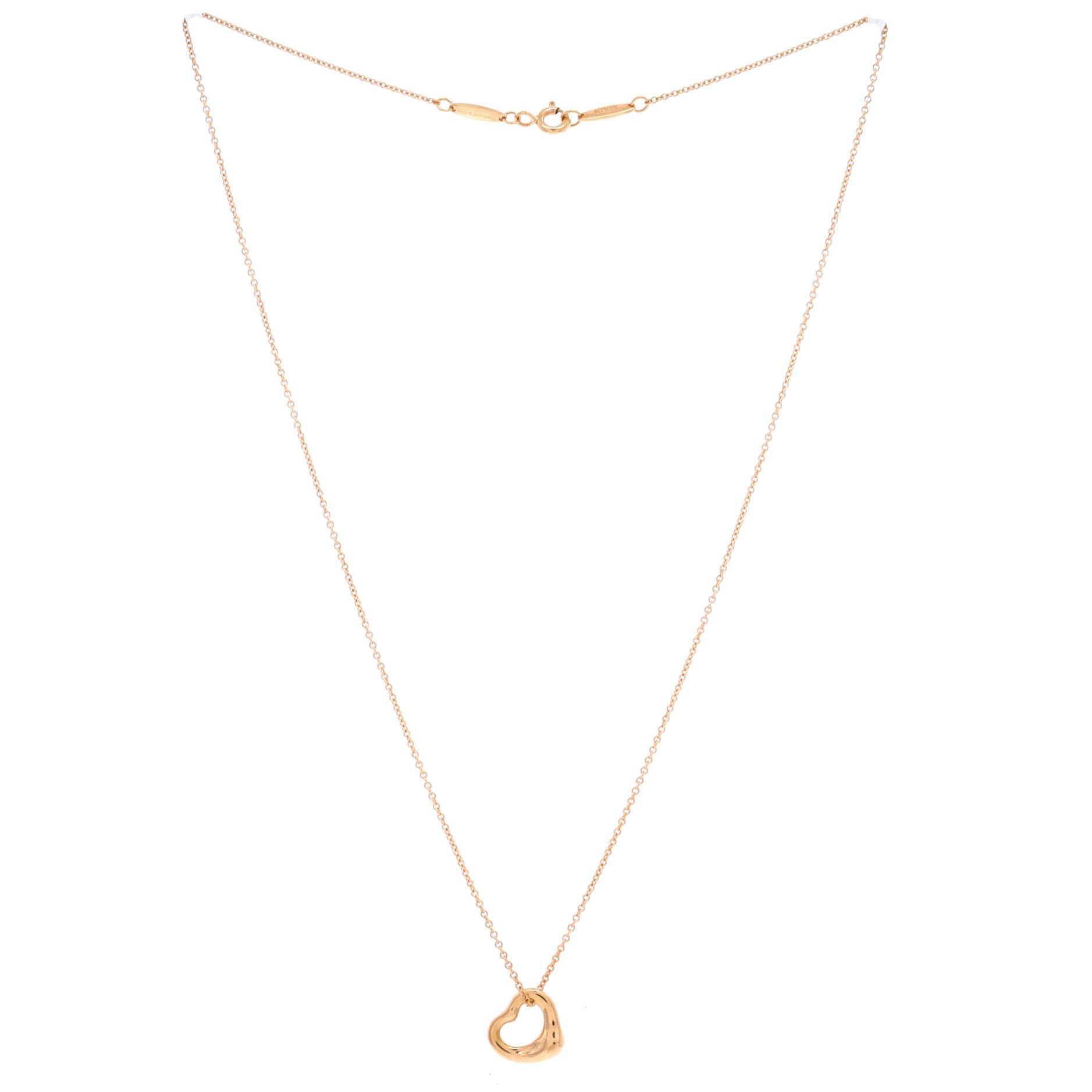 Tiffany & Co. Elsa Peretti Open Heart Pendant Necklace Size ONE SIZE - 3 Thumbnail