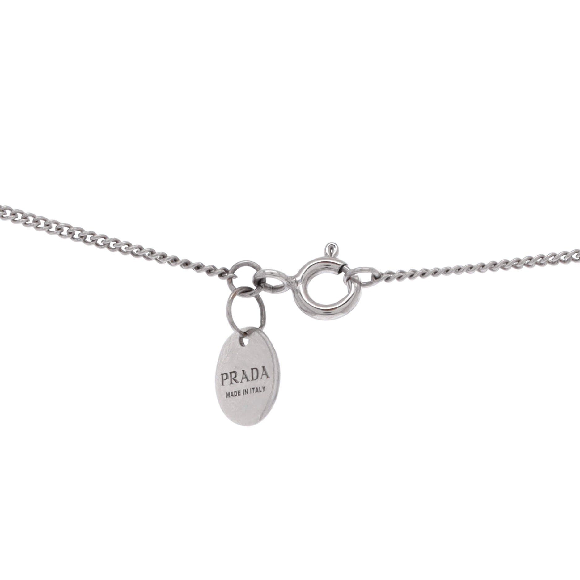 Prada Logo Triangle Necklace Size ONE SIZE - 3 Thumbnail