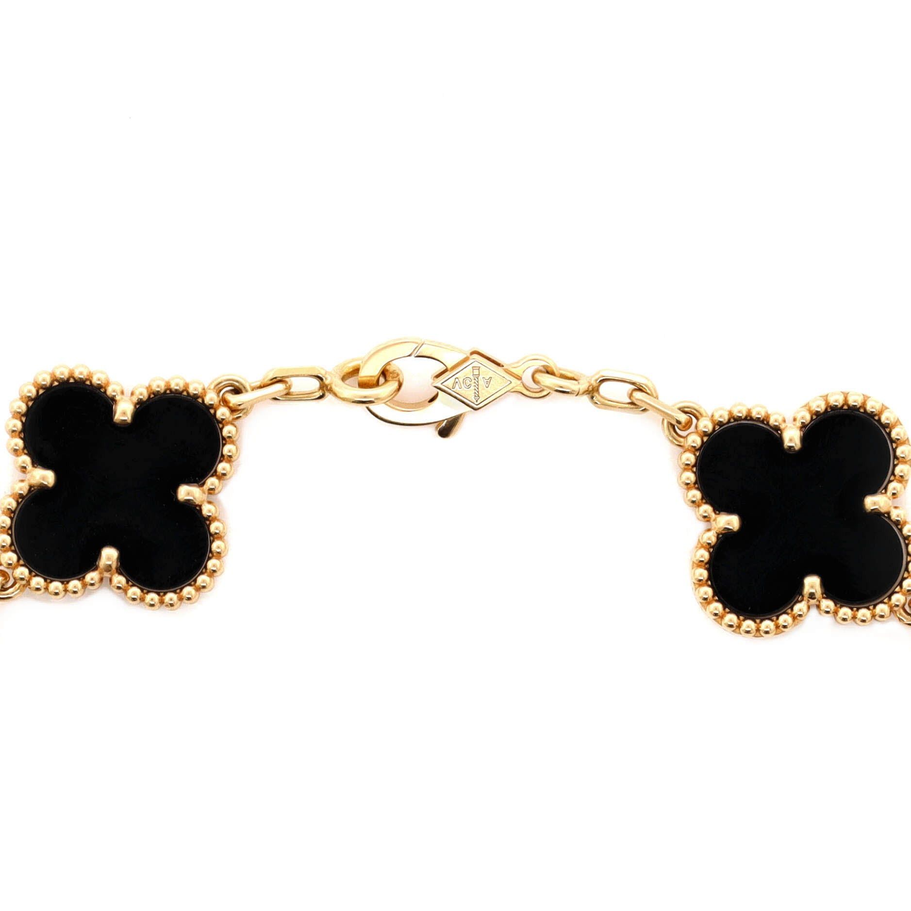 Van Cleef & Arpels Vintage Alhambra 5 Motifs Bracelet Size ONE SIZE - 3 Thumbnail