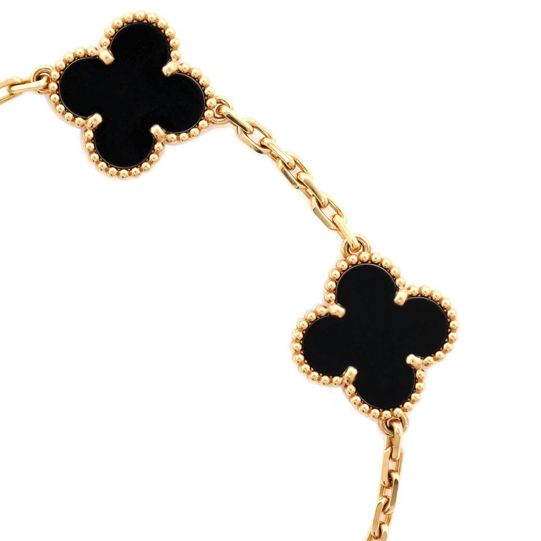 Van Cleef & Arpels Vintage Alhambra 5 Motifs Bracelet Size ONE SIZE - 4 Thumbnail
