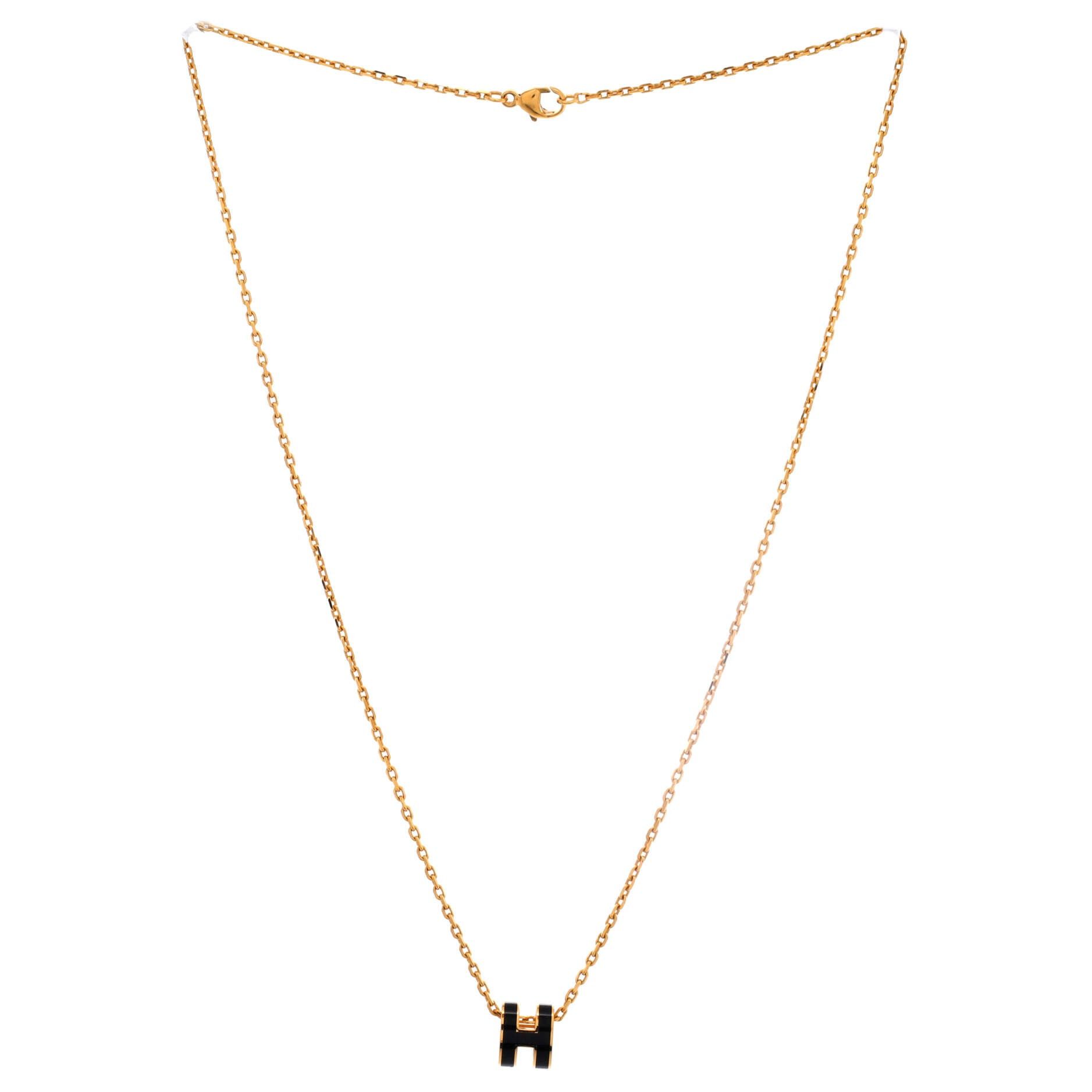 Hermes Pop H Pendant Chain Necklace Size ONE SIZE - 2 Thumbnail