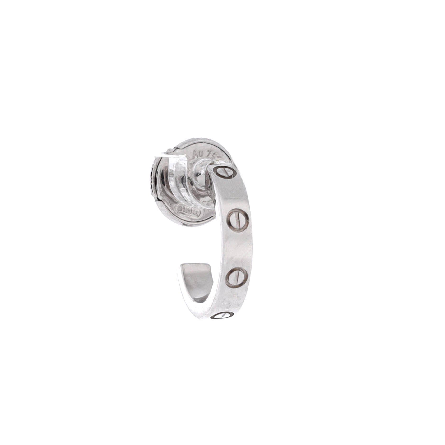 Cartier Love Hoop Earrings Size ONE SIZE - 2 Thumbnail