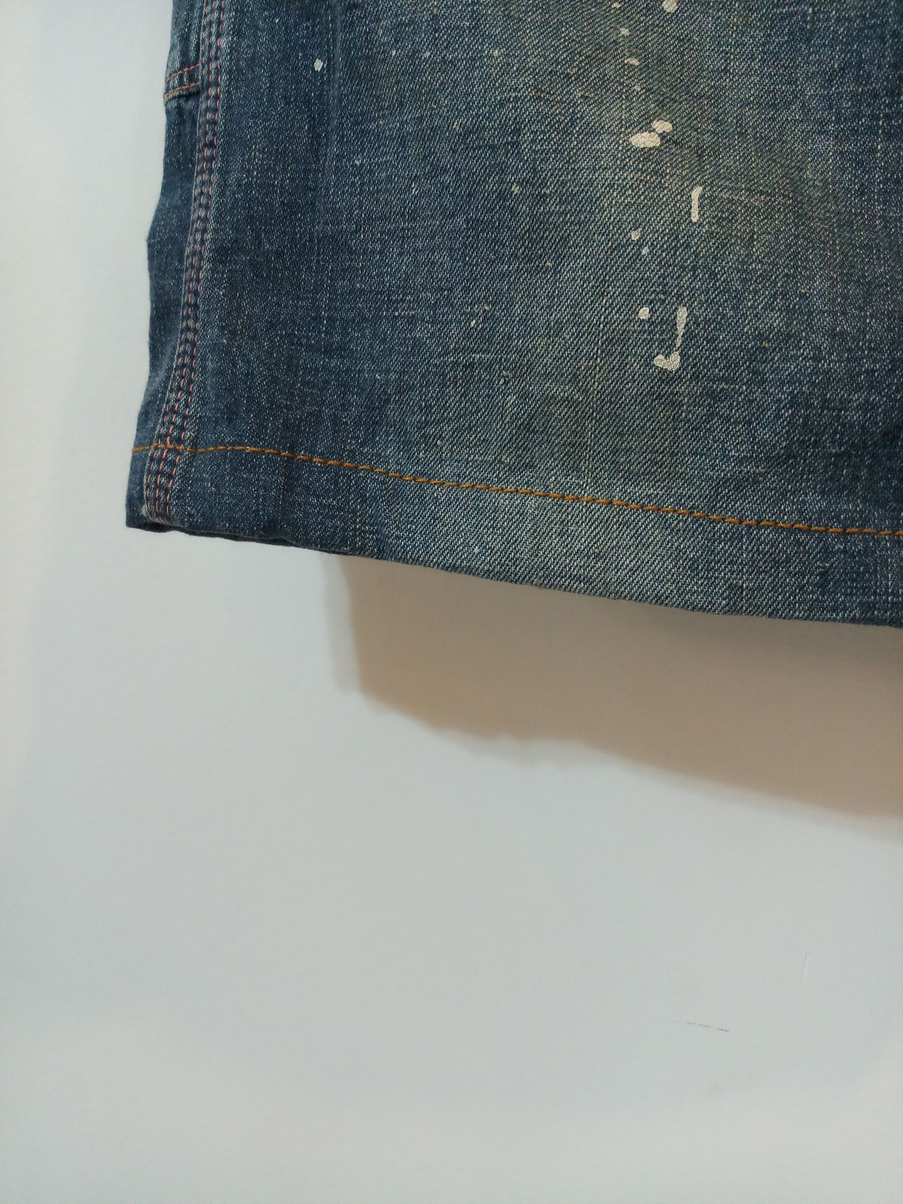Japanese Brand Orslow Paint-Splattered Denim Carpenter Shorts Size US 36 / EU 52 - 6 Thumbnail