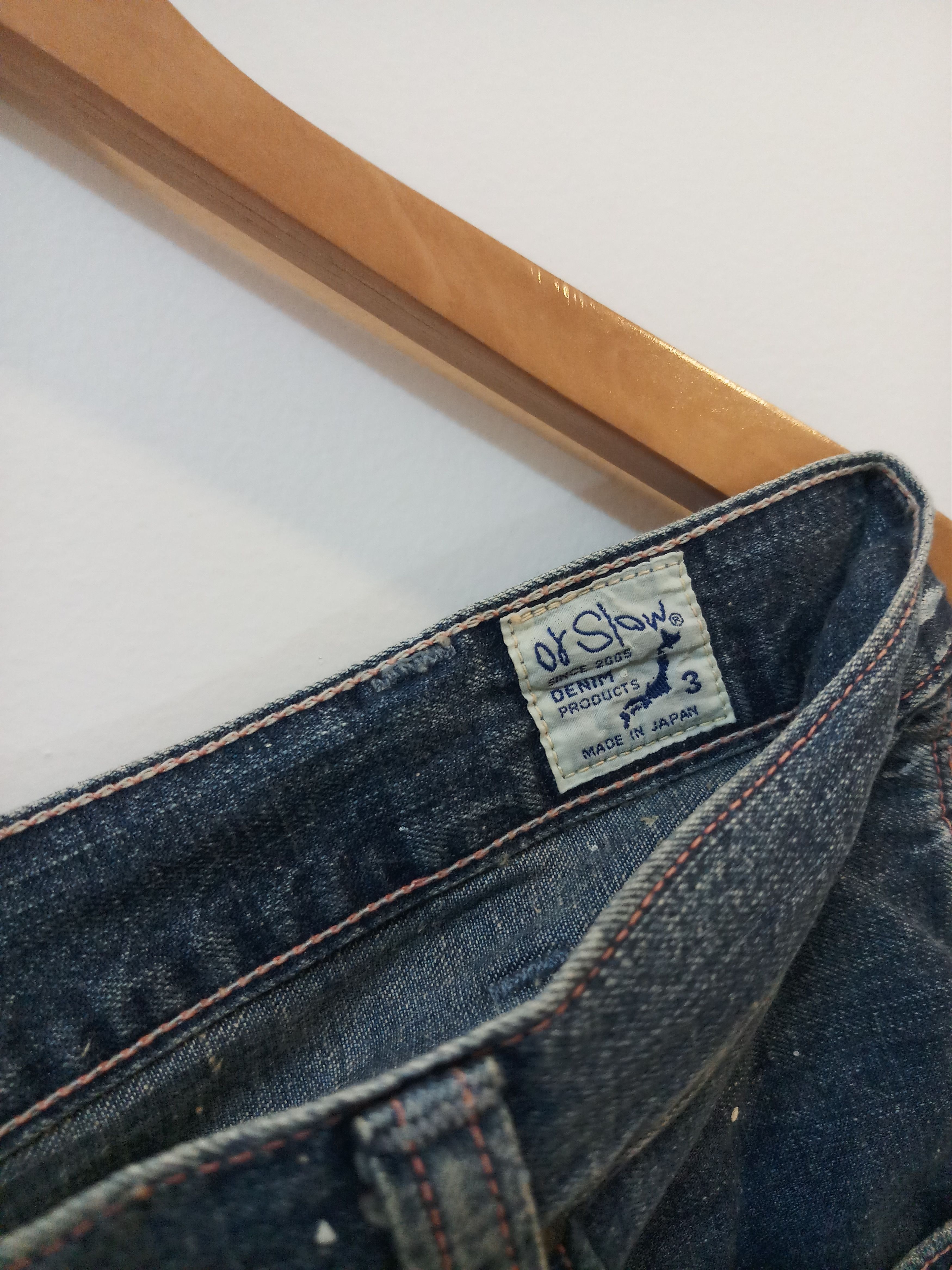 Japanese Brand Orslow Paint-Splattered Denim Carpenter Shorts Size US 36 / EU 52 - 3 Thumbnail