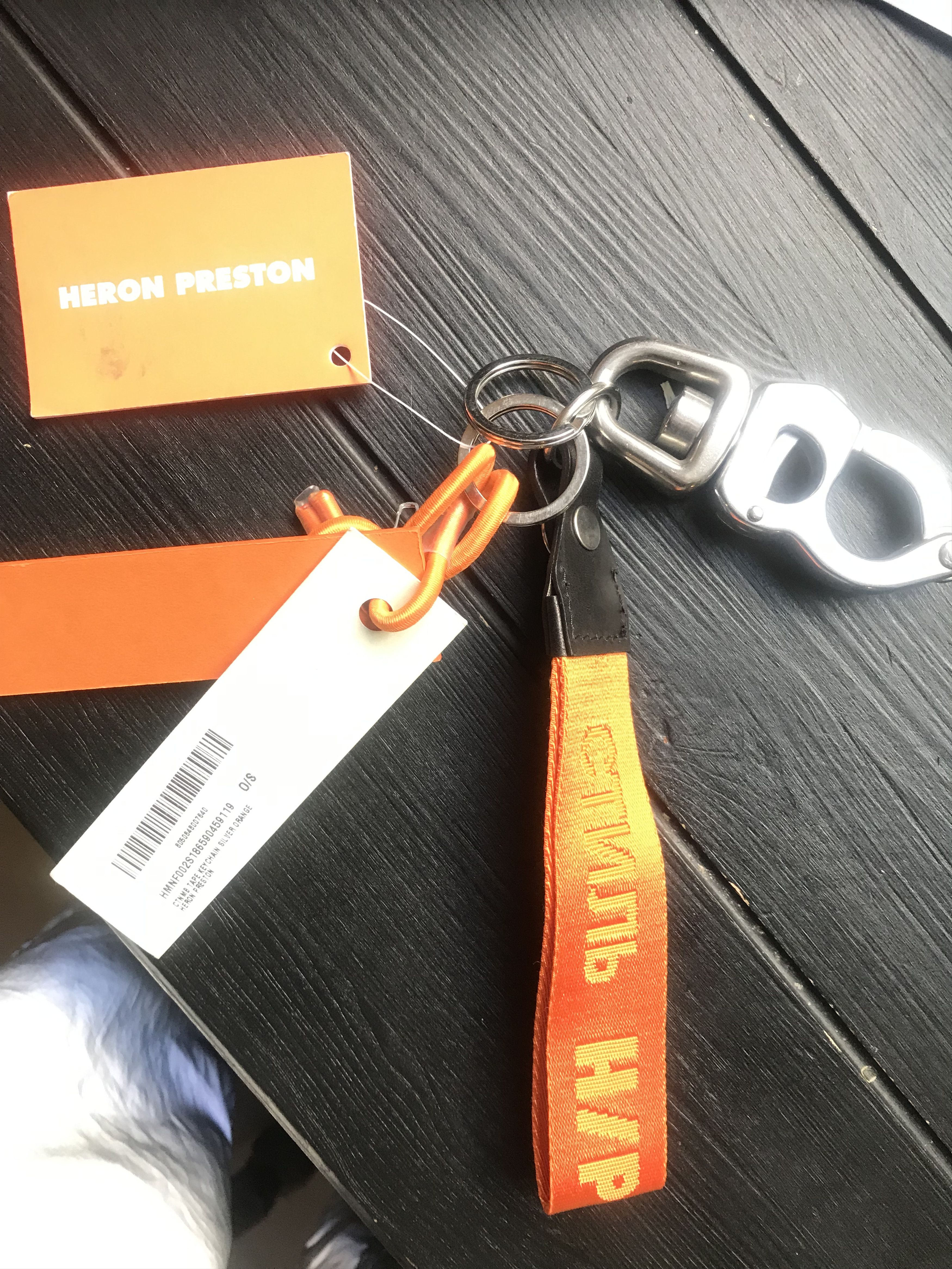 Heron Preston ctnmb tape keychain | Grailed