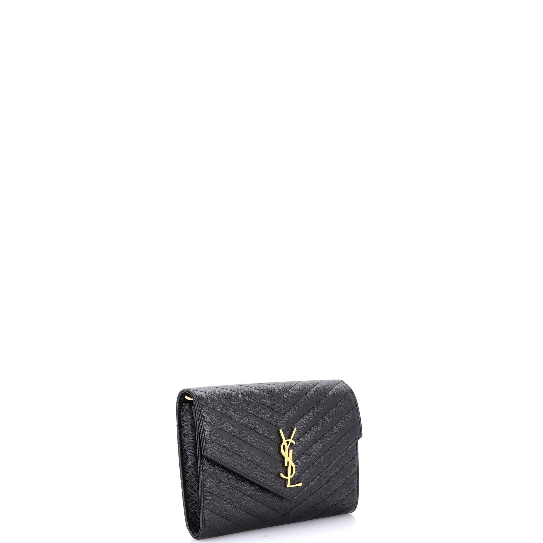 Saint Laurent Paris Classic Monogram Envelope Wristlet Clutch Size ONE SIZE - 2 Thumbnail