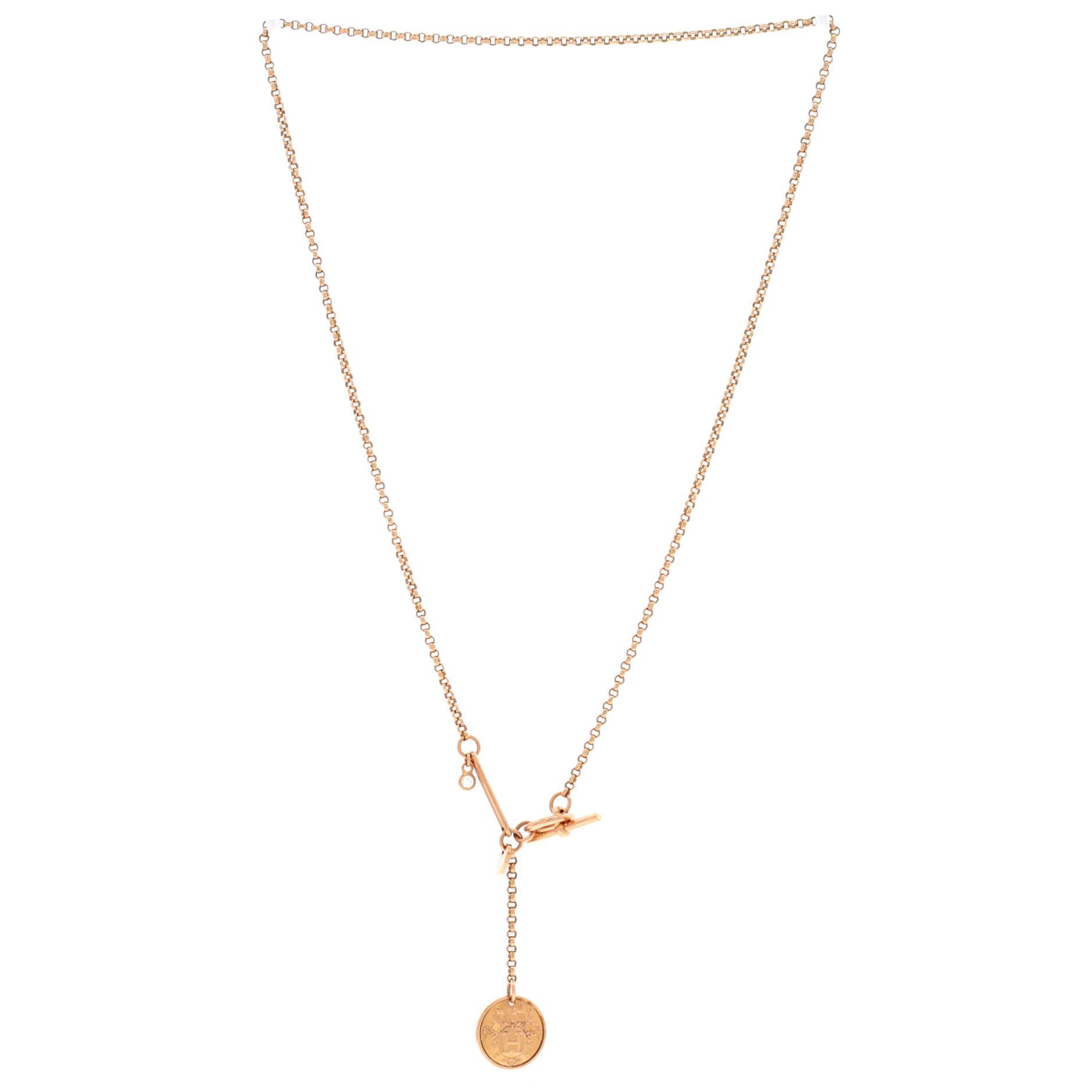 Hermes Ex-Libris Pendant Necklace Size ONE SIZE - 2 Thumbnail