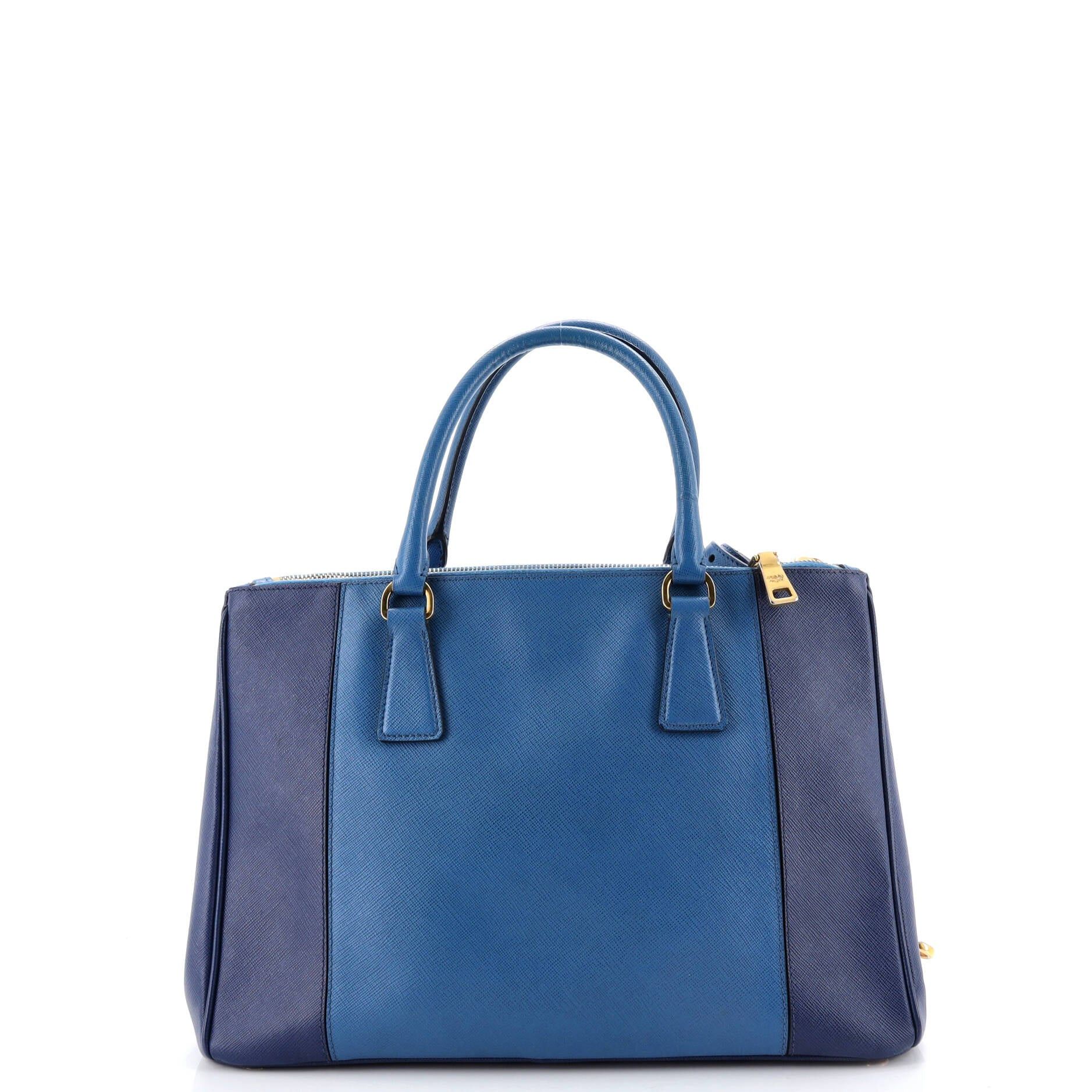 Prada Bicolor Double Zip Lux Tote Size ONE SIZE - 3 Thumbnail