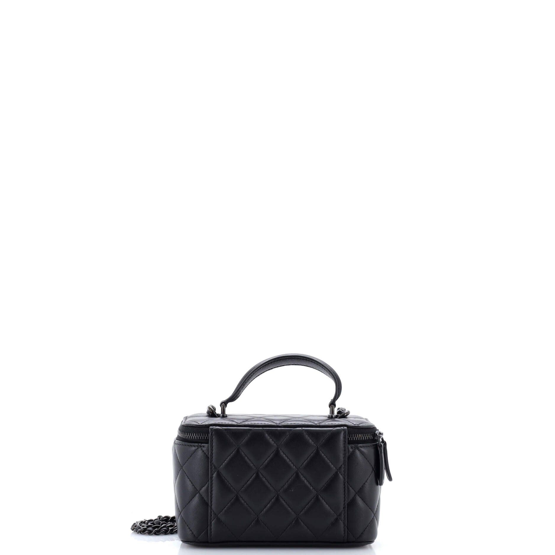 Chanel So Black Top Handle Vanity Case with Chain Size ONE SIZE - 3 Thumbnail