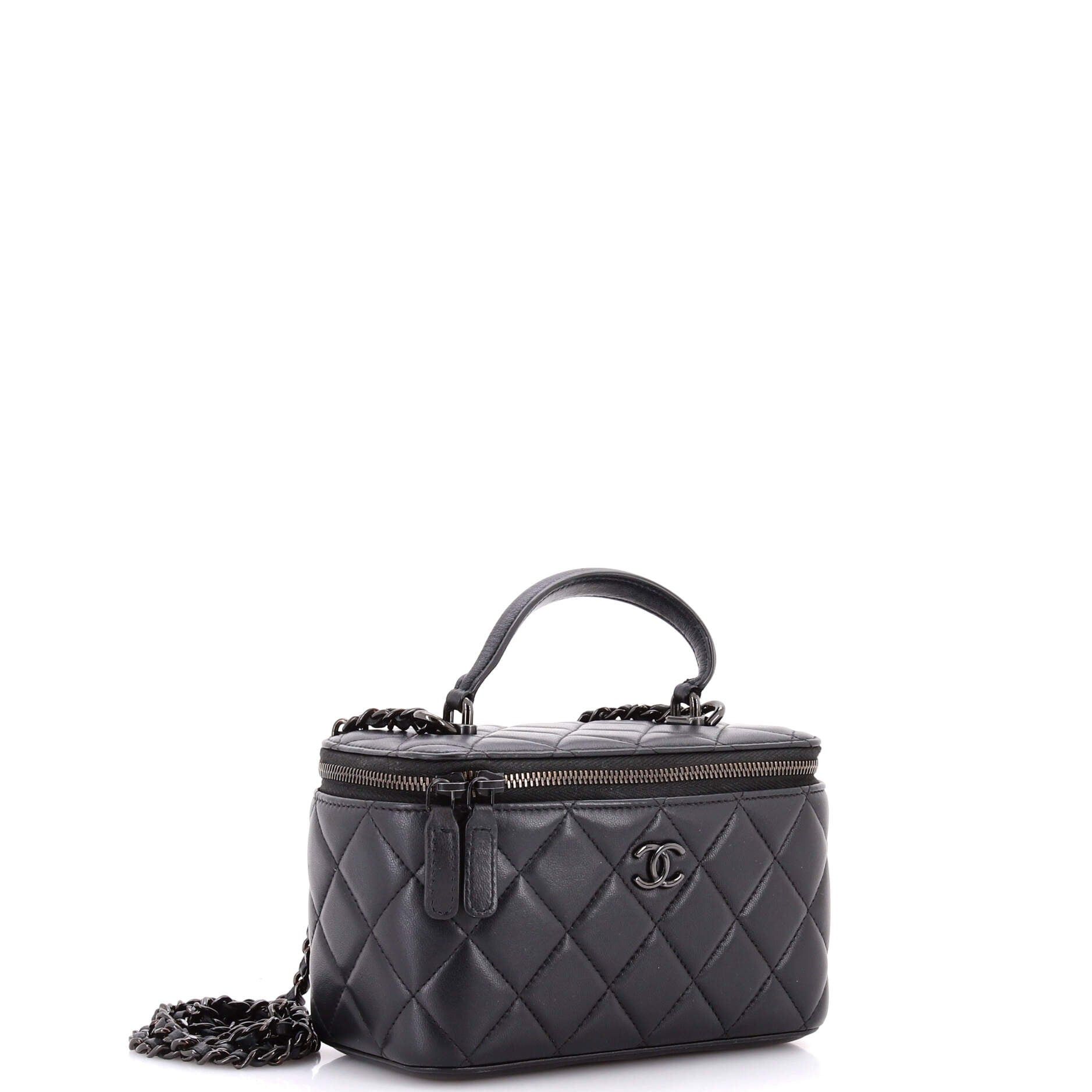 Chanel So Black Top Handle Vanity Case with Chain Size ONE SIZE - 2 Thumbnail