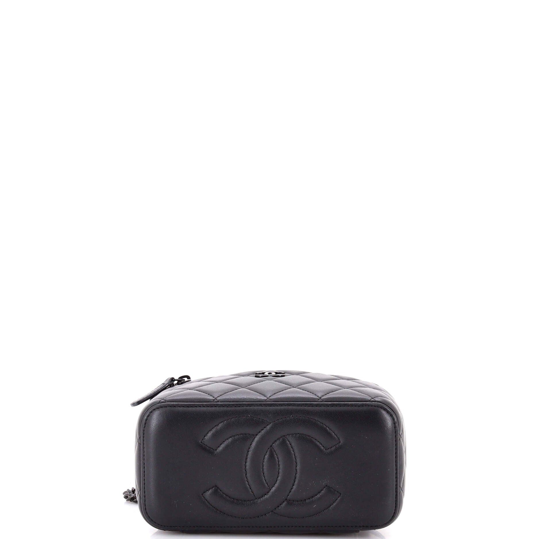 Chanel So Black Top Handle Vanity Case with Chain Size ONE SIZE - 4 Thumbnail