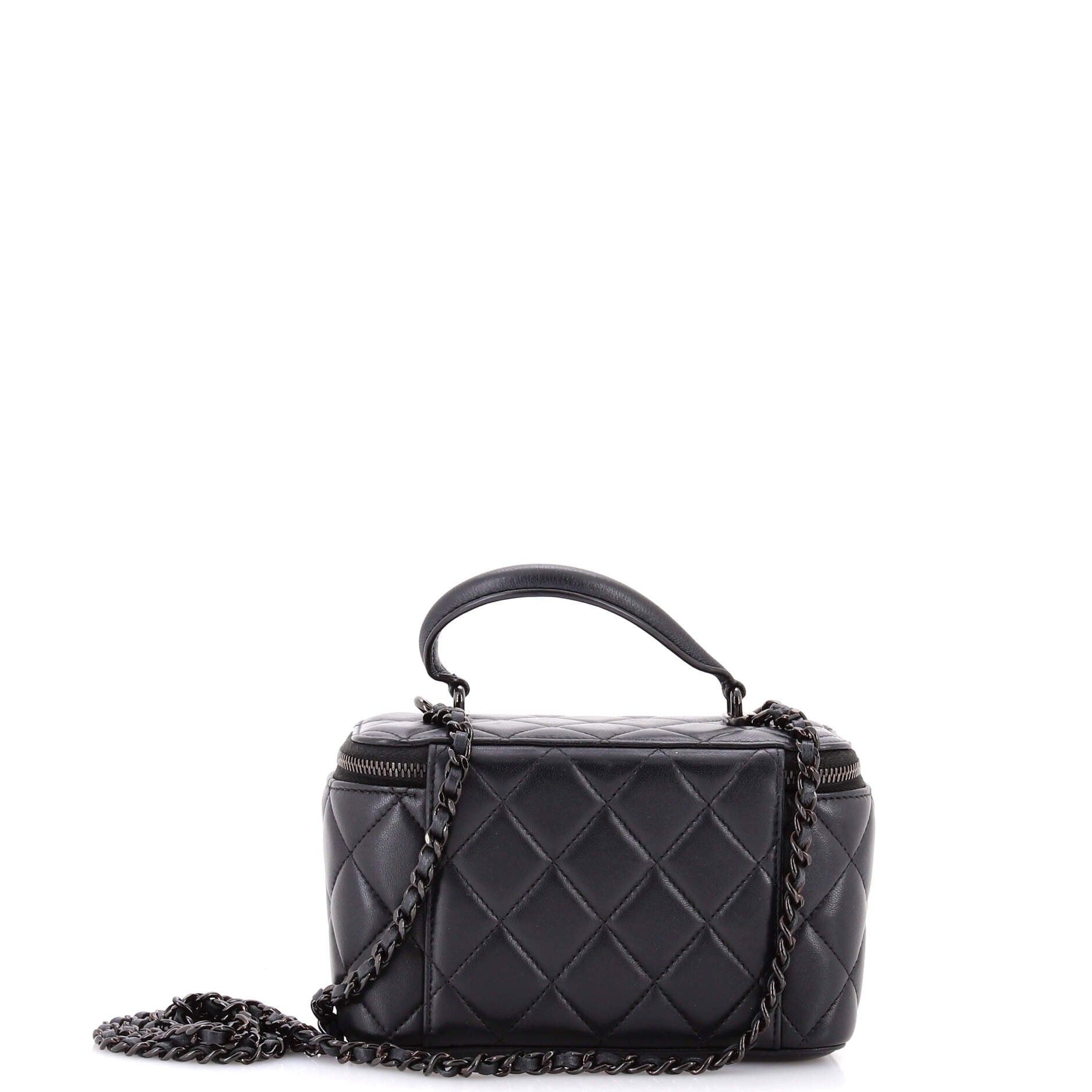 Chanel So Black Top Handle Vanity Case with Chain Size ONE SIZE - 3 Thumbnail