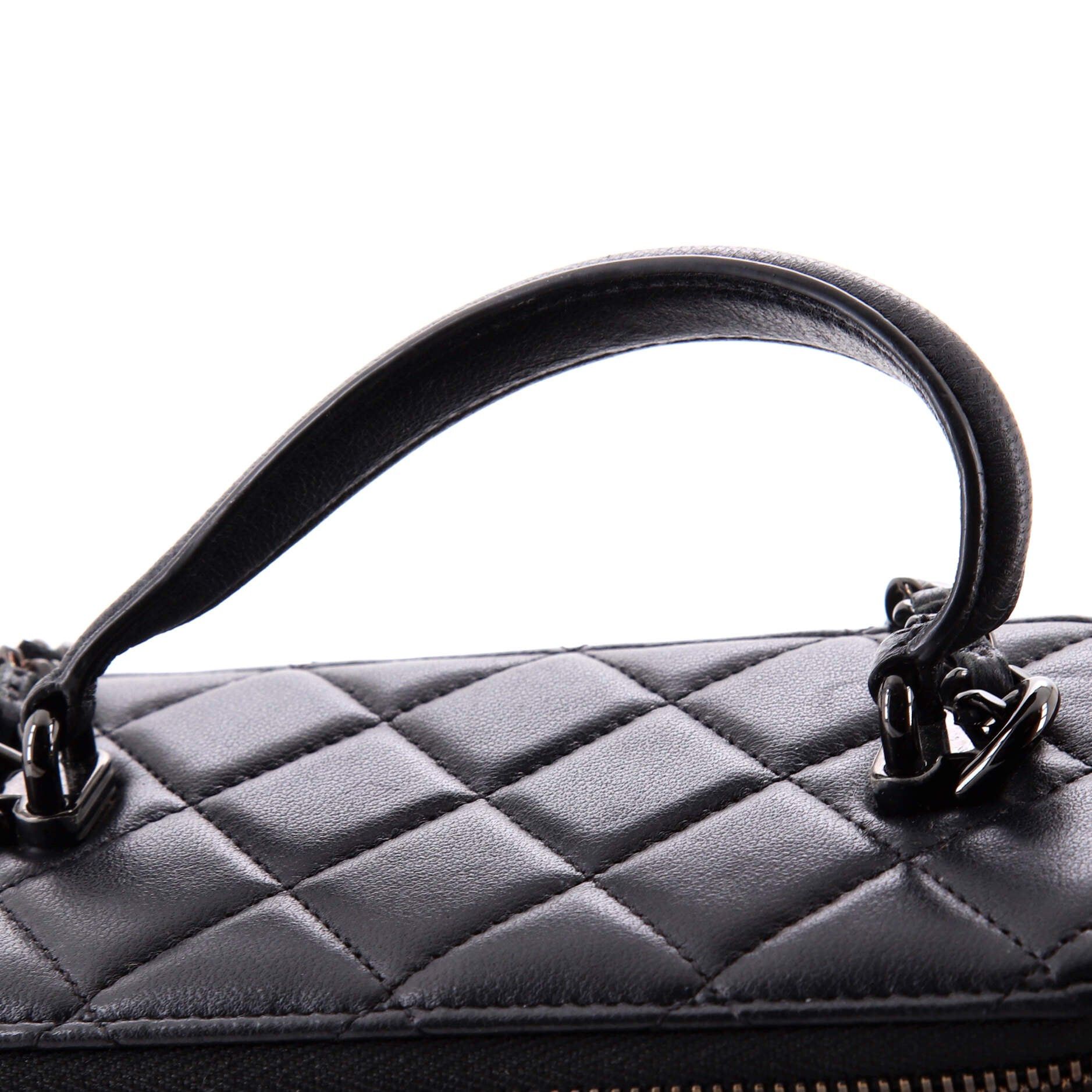 Chanel So Black Top Handle Vanity Case with Chain Size ONE SIZE - 6 Thumbnail