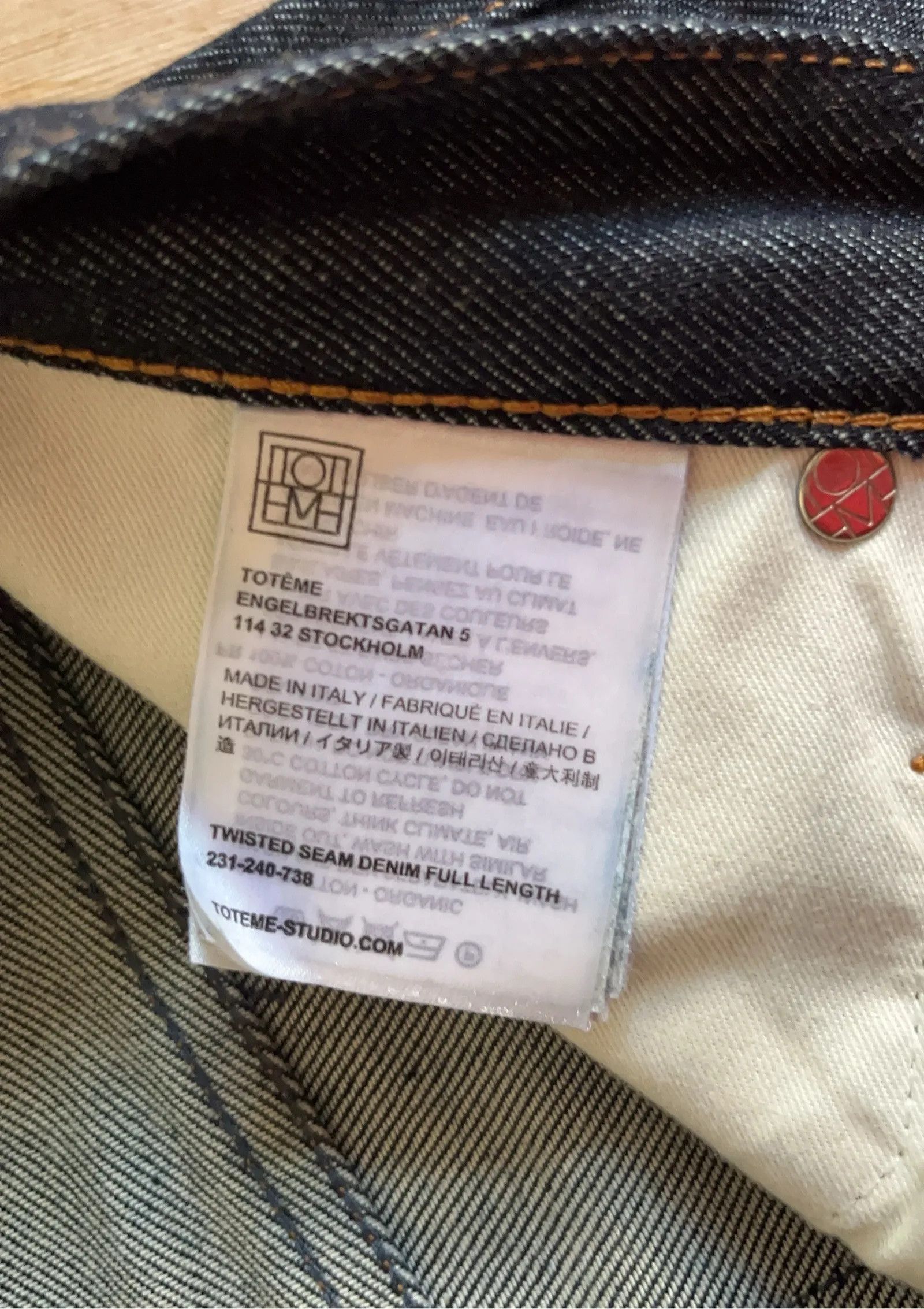 Toteme Toteme Twisted seam full length raw blue Jeans Size 23" - 3 Thumbnail