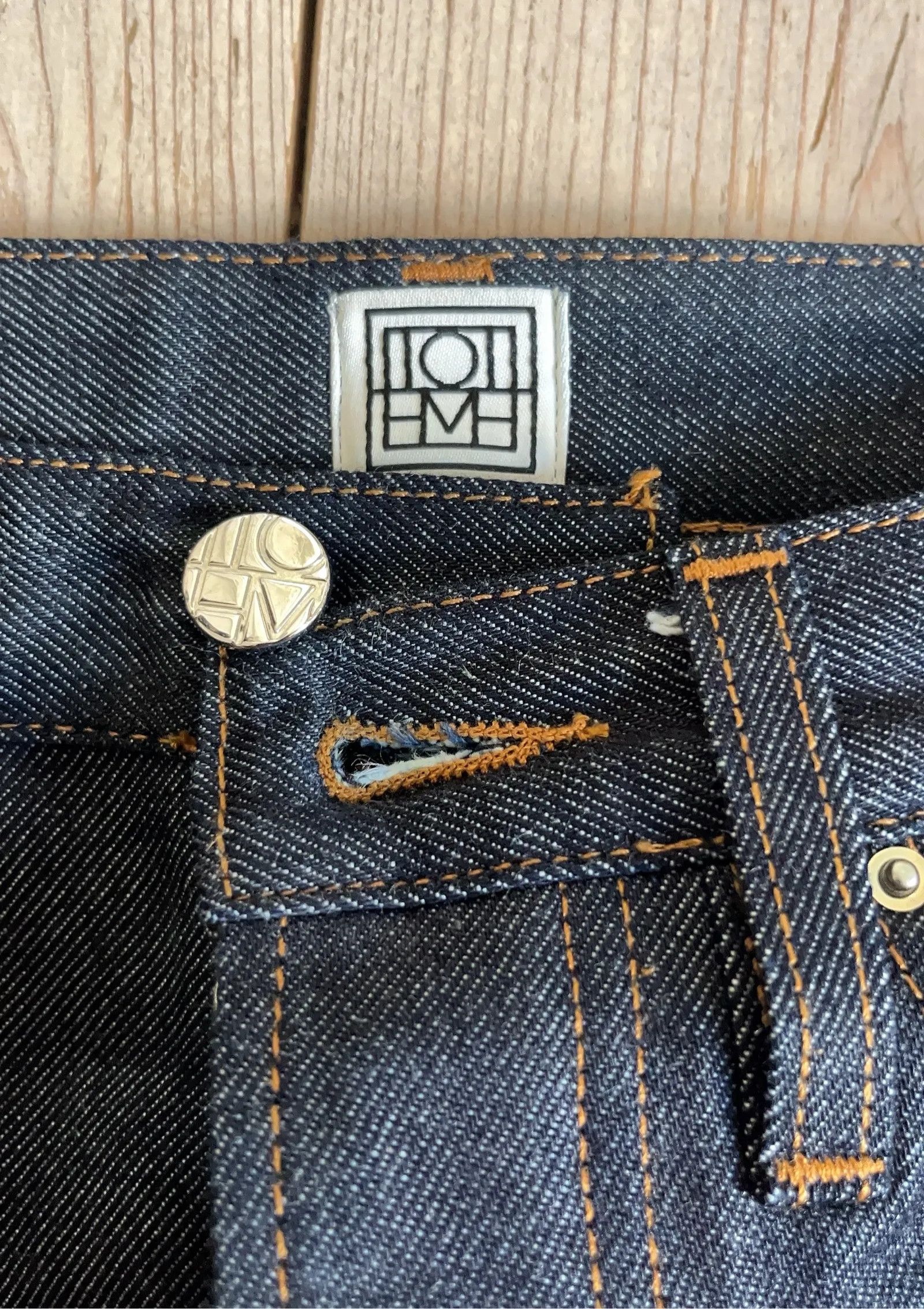 Toteme Toteme Twisted seam full length raw blue Jeans Size 23" - 2 Thumbnail