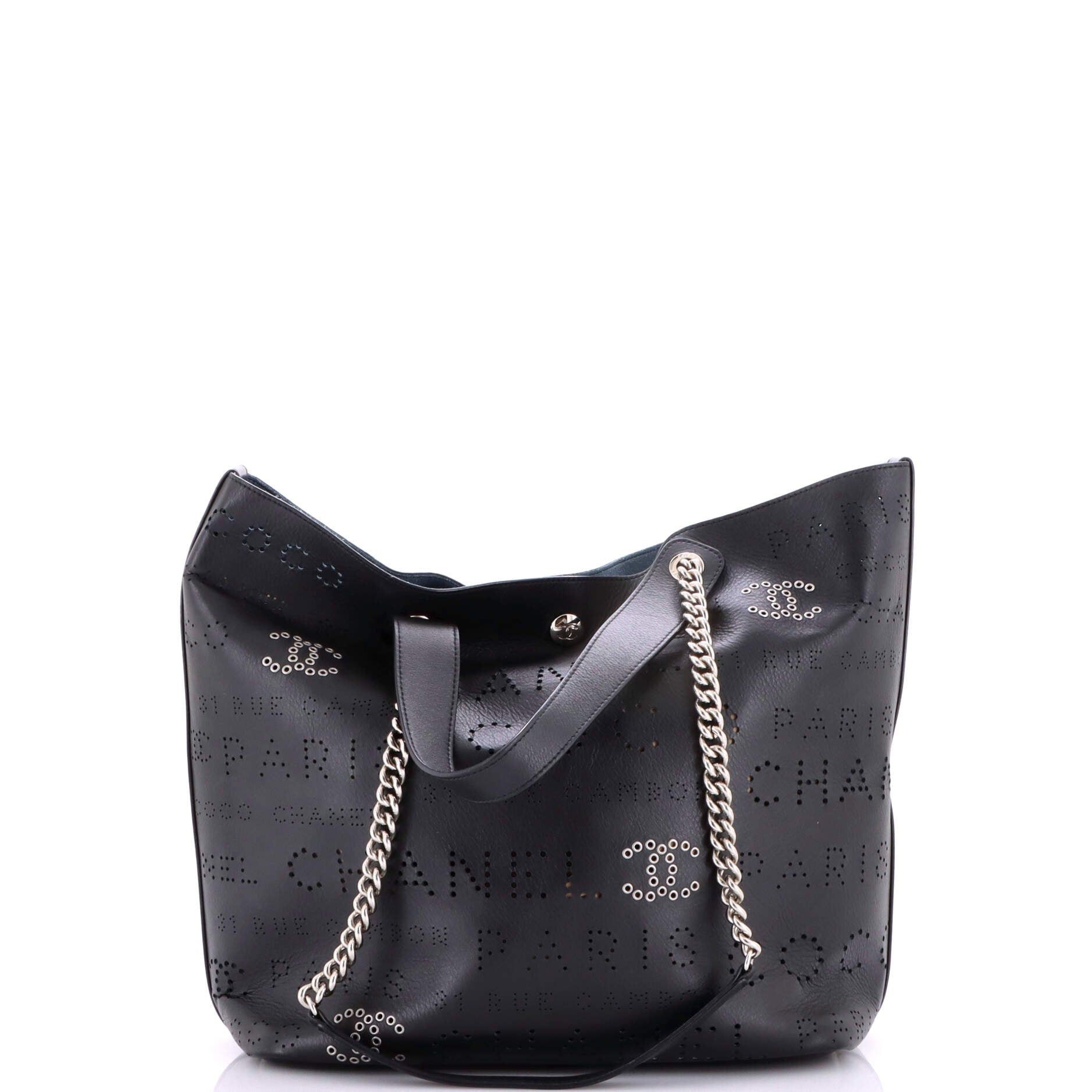 Chanel Logo Eyelets Shopping Tote Size ONE SIZE - 4 Thumbnail