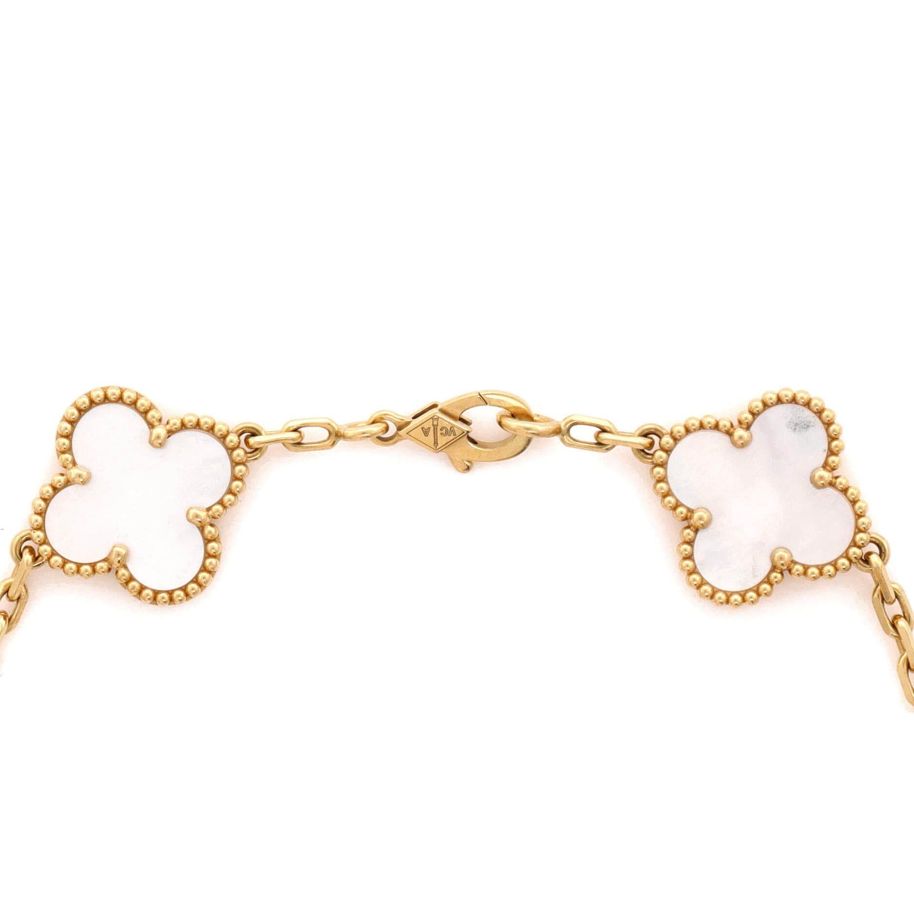 Van Cleef & Arpels Vintage Alhambra 5 Motifs Bracelet Size ONE SIZE - 4 Thumbnail