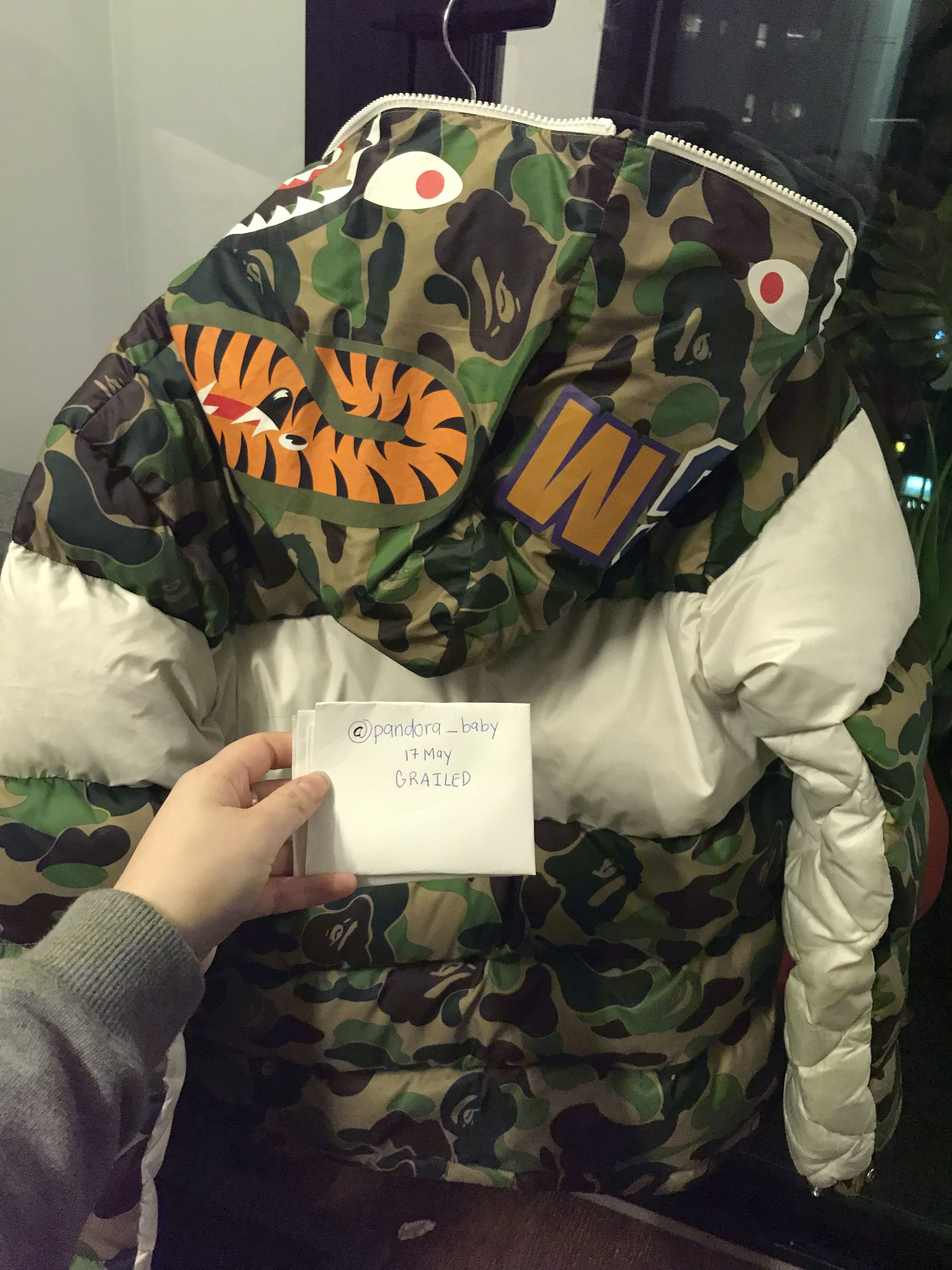 Men's id96 down bape jacket deals