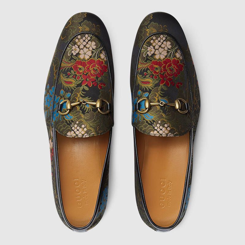 Gucci jordaan floral jacquard loafer clearance