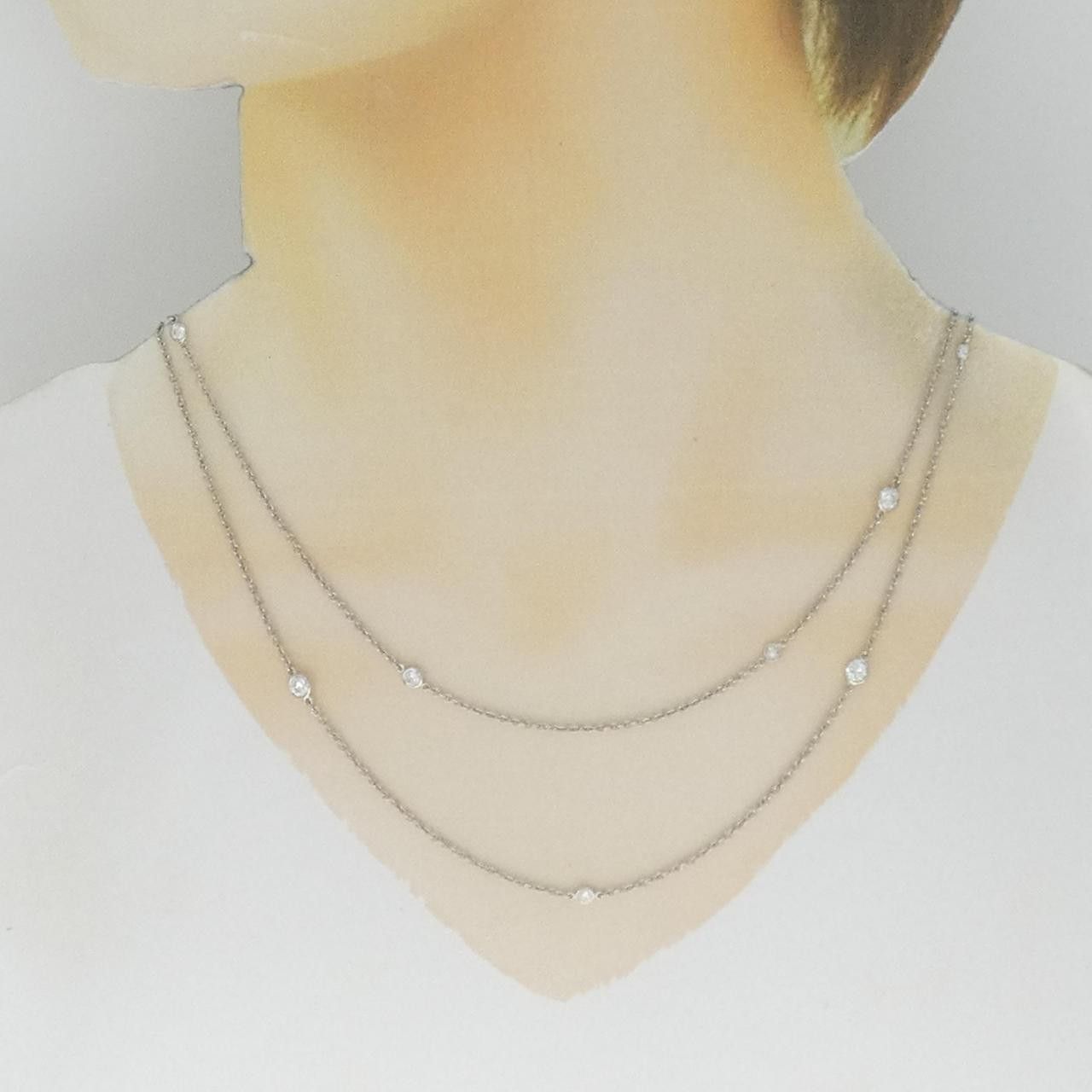 Tiffany & Co. Tiffany & Co. Tiffany By The Yard Platinum Diamond Necklace Precious Metal Necklace 60102528 DUTY FREE for USA Size ONE SIZE - 7 Thumbnail