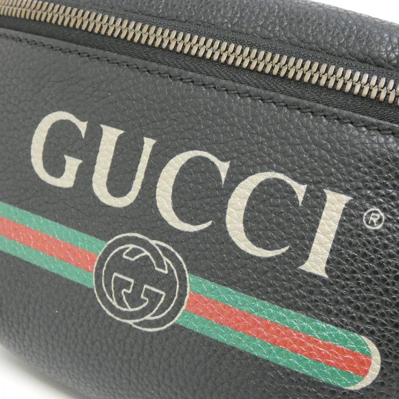 Gucci Gucci Gucci Print Leather Waist Bag Leather Belt Bag 527792 0GCCT DUTY FREE for USA Size ONE SIZE - 4 Thumbnail