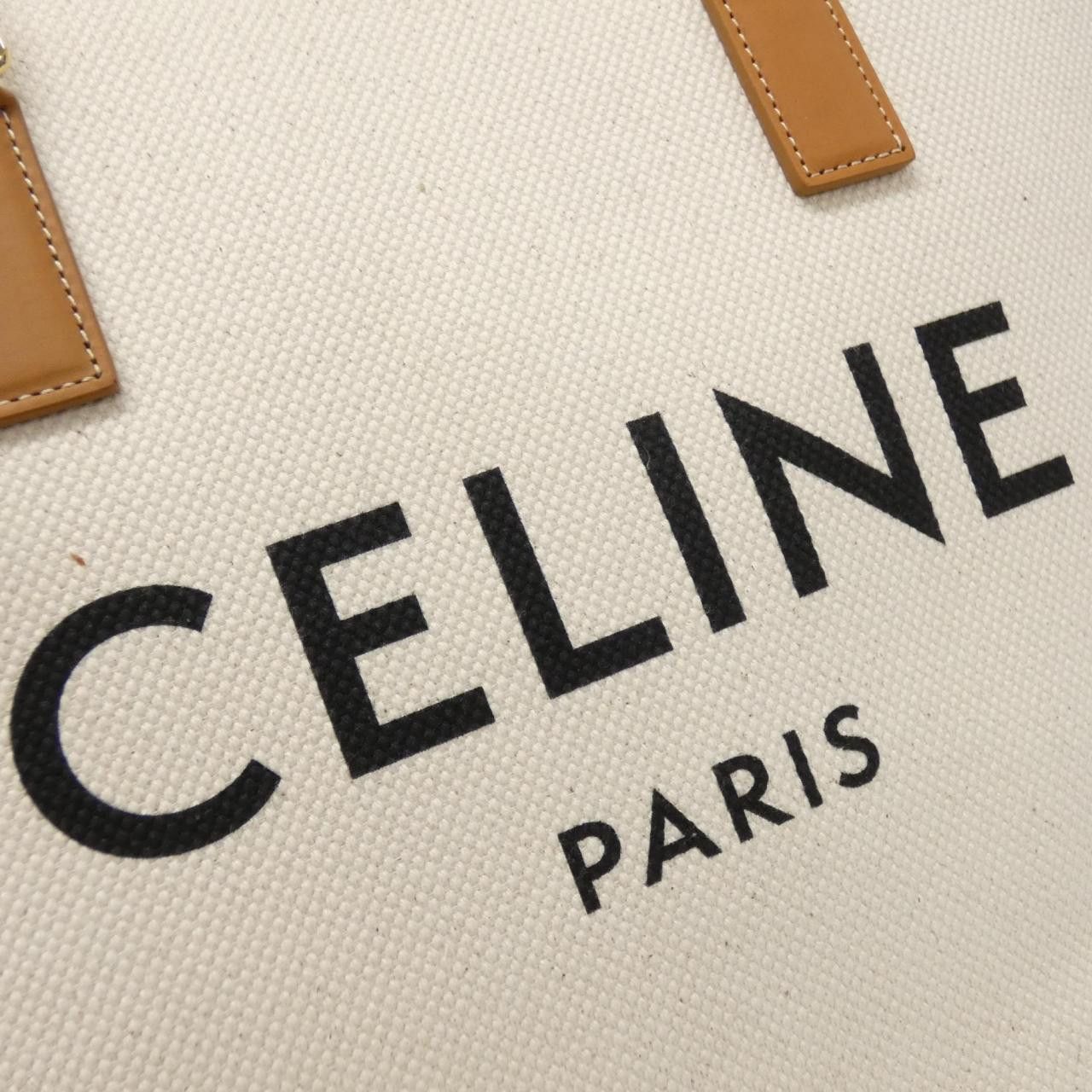 Celine Celine Celine Horizontal Cabas Canvas Calf Tote Bag Leather Tote Bag 192162BNZ DUTY FREE for USA Size ONE SIZE - 4 Thumbnail