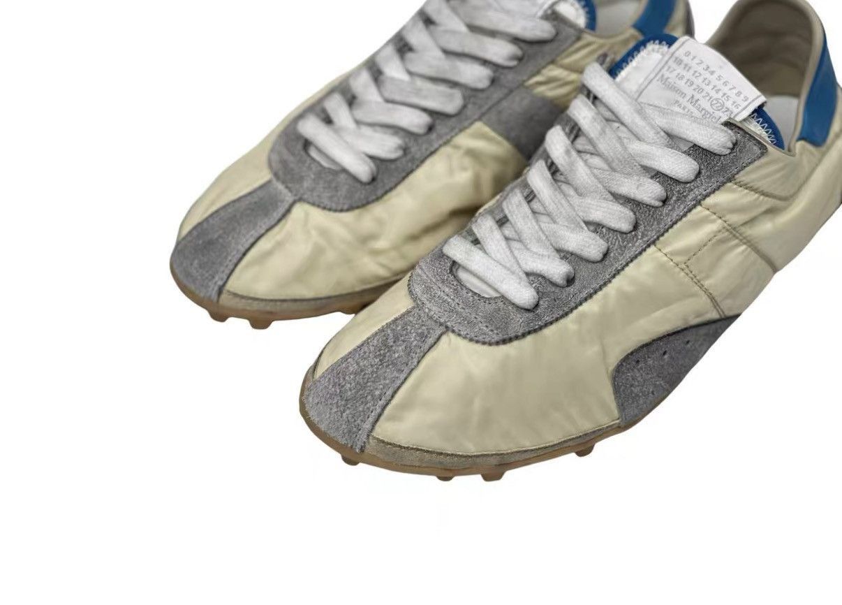Maison Margiela White Low-Top Sneakers with Gray and Blue Accents Size 8 Size US 8 / EU 41 - 2 Thumbnail