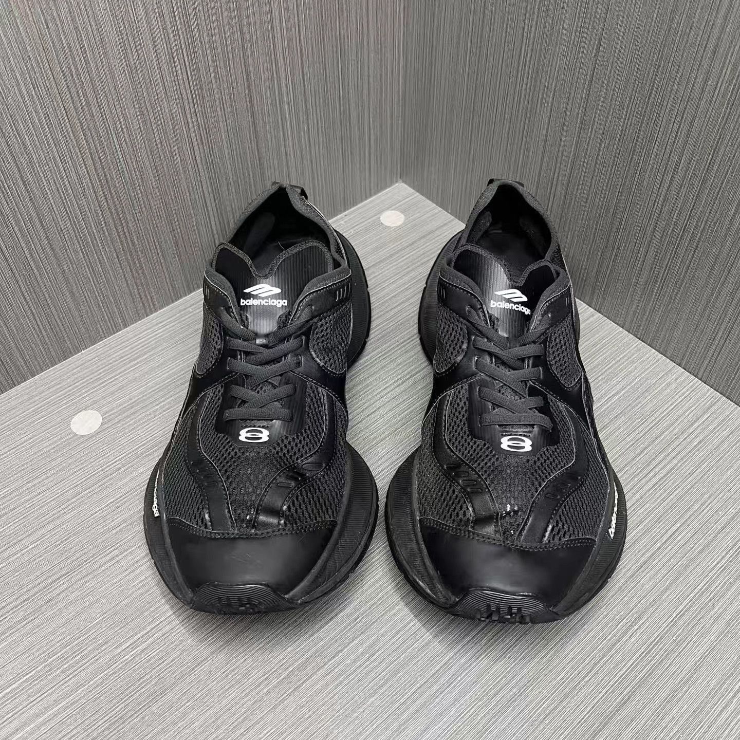 Balenciaga Black Low-Top Sneakers with Mesh Detailing Size US 10 / EU 43 - 2 Thumbnail