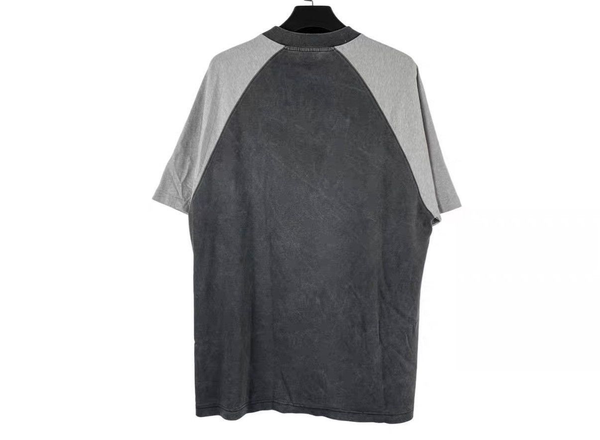 Balenciaga Gray Raglan Short Sleeve T-Shirt Size US M / EU 48-50 / 2 - 2 Thumbnail