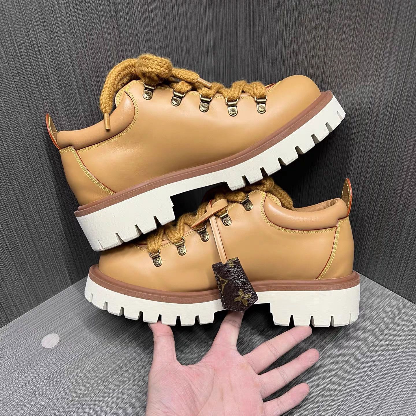 Louis Vuitton Brown Leather Lace-Up Boots Size 9 Size US 9 / EU 42 - 4 Thumbnail