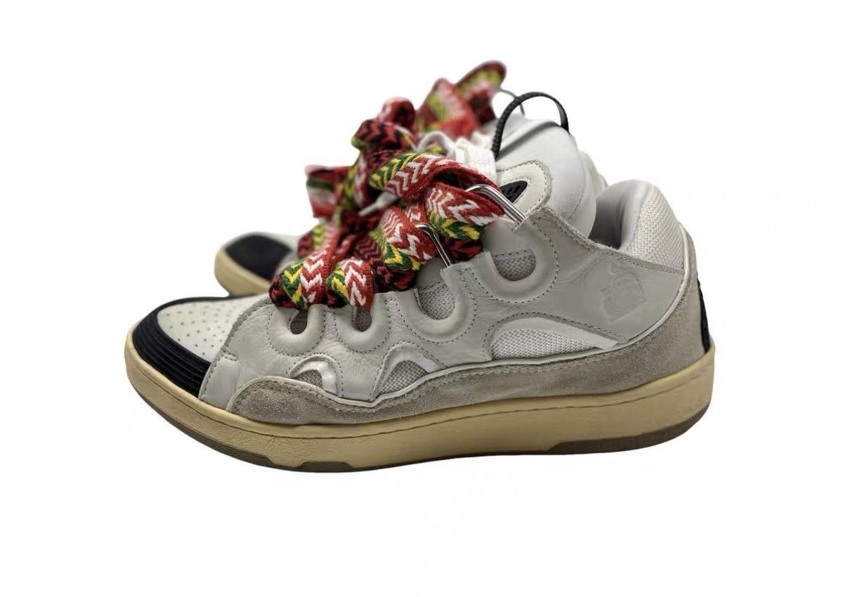 Lanvin White High-Top Sneakers with Patterned Laces Size US 8.5 / EU 41-42 - 3 Thumbnail