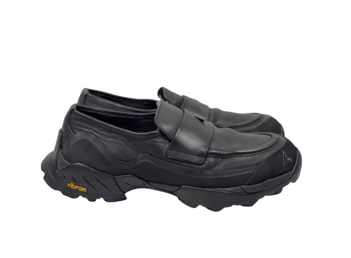 ROA Black Leather Slip-On Shoes Size 9.5 Size US 9.5 / EU 42-43 - 3 Thumbnail
