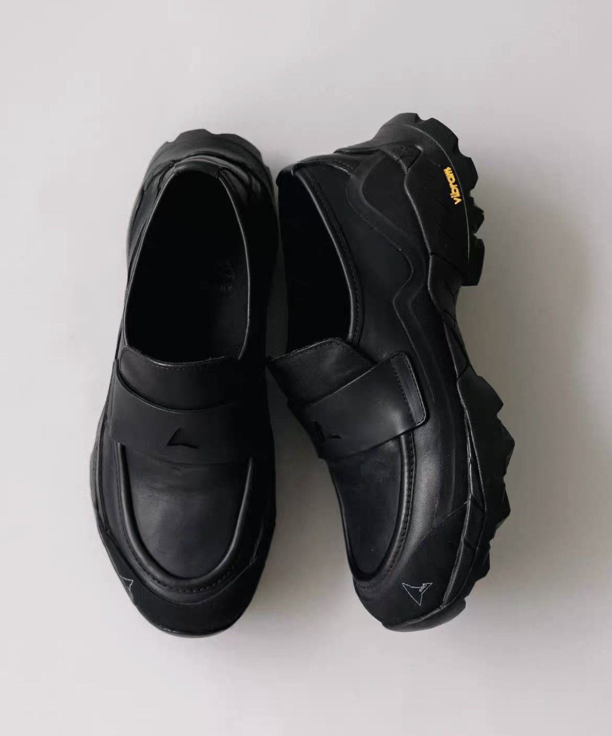 ROA Black Leather Slip-On Shoes Size 9.5 Size US 9.5 / EU 42-43 - 5 Thumbnail