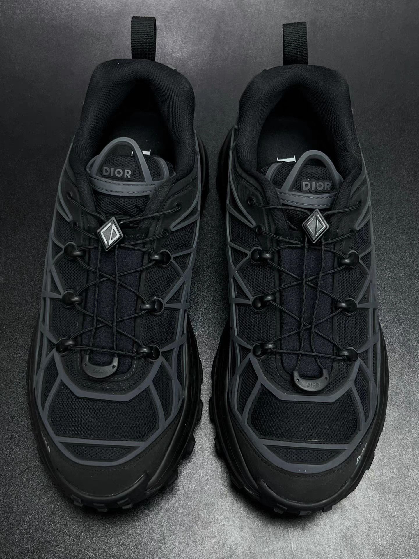 Dior Black Low-Top Sneakers with Geometric Design Size US 10 / EU 43 - 3 Thumbnail