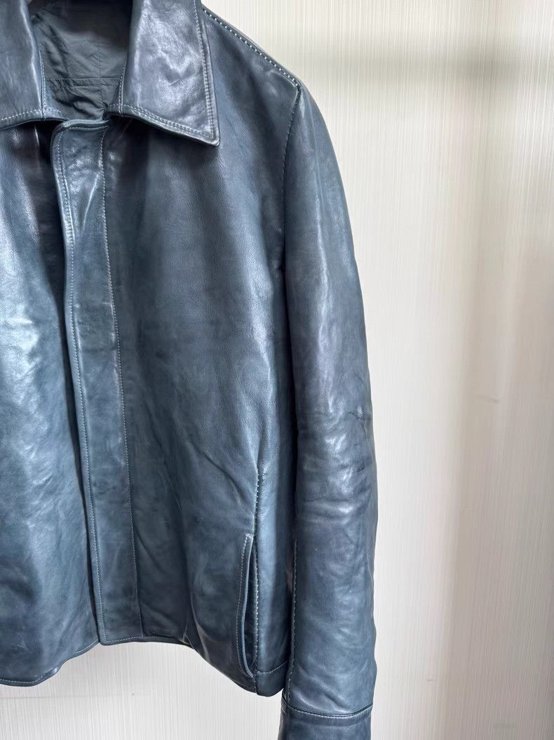 Carol Christian Poell Black Leather Jacket with Collar, Size L Size US L / EU 52-54 / 3 - 9 Thumbnail