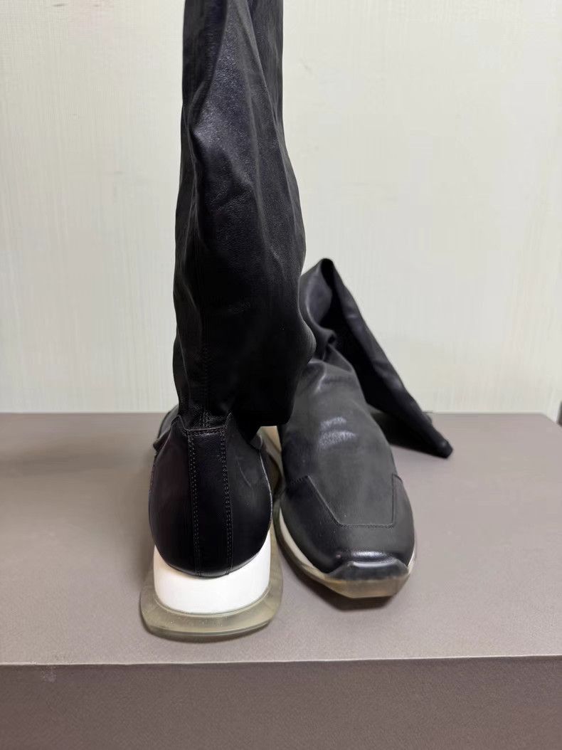 Rick Owens Black Leather Knee-High Boots Size US 10 / EU 43 - 3 Thumbnail