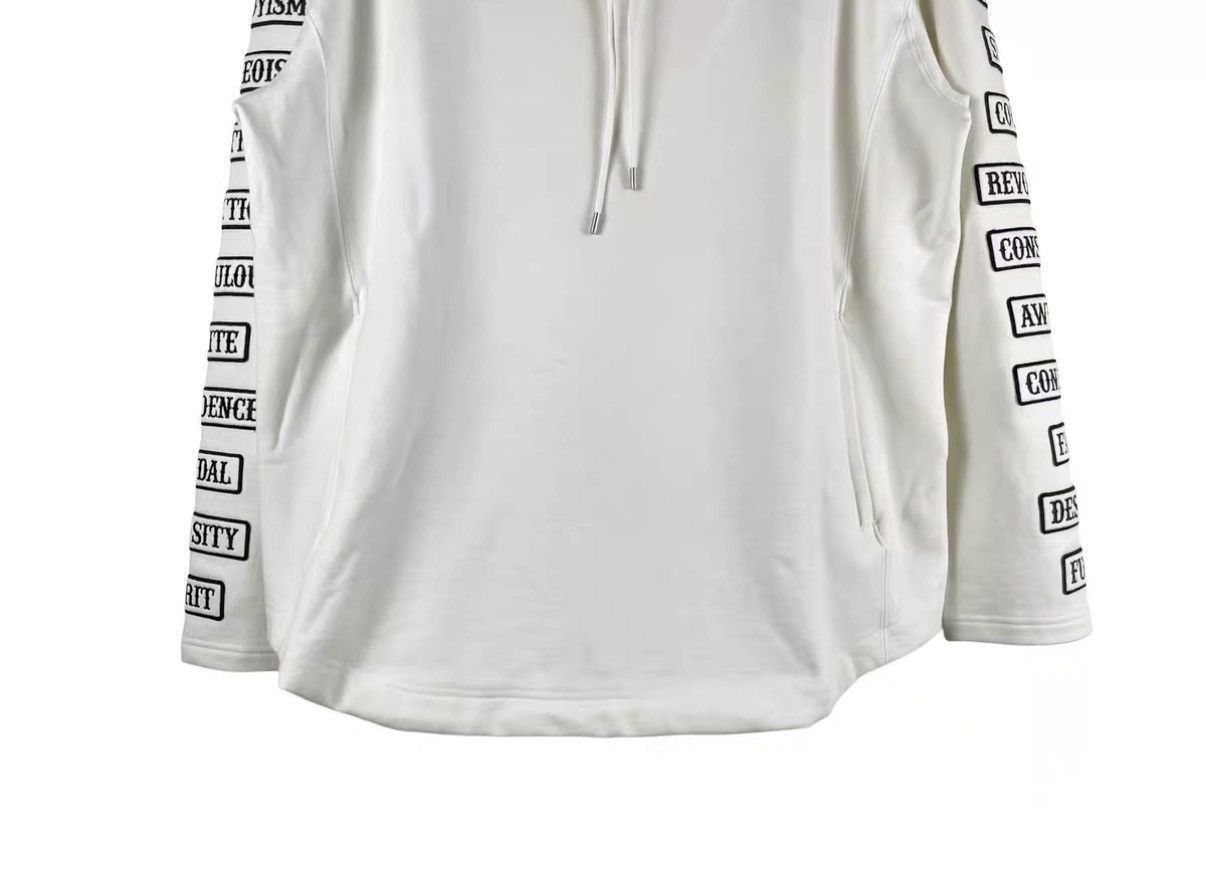 Mastermind Japan White Hoodie with Text Print on Sleeves and Hood Size US M / EU 48-50 / 2 - 4 Thumbnail