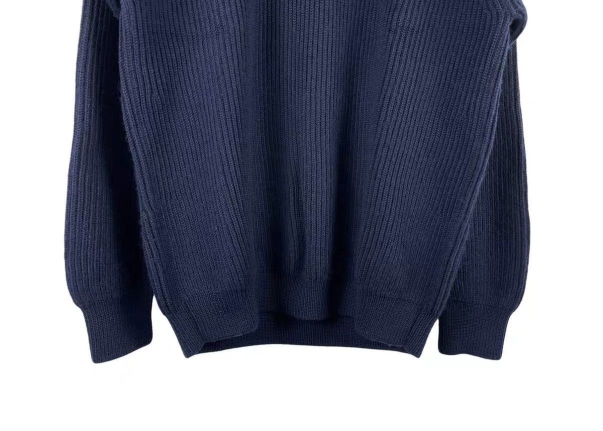 Balenciaga Blue V-Neck Long Sleeve Sweater Size US S / EU 44-46 / 1 - 4 Thumbnail